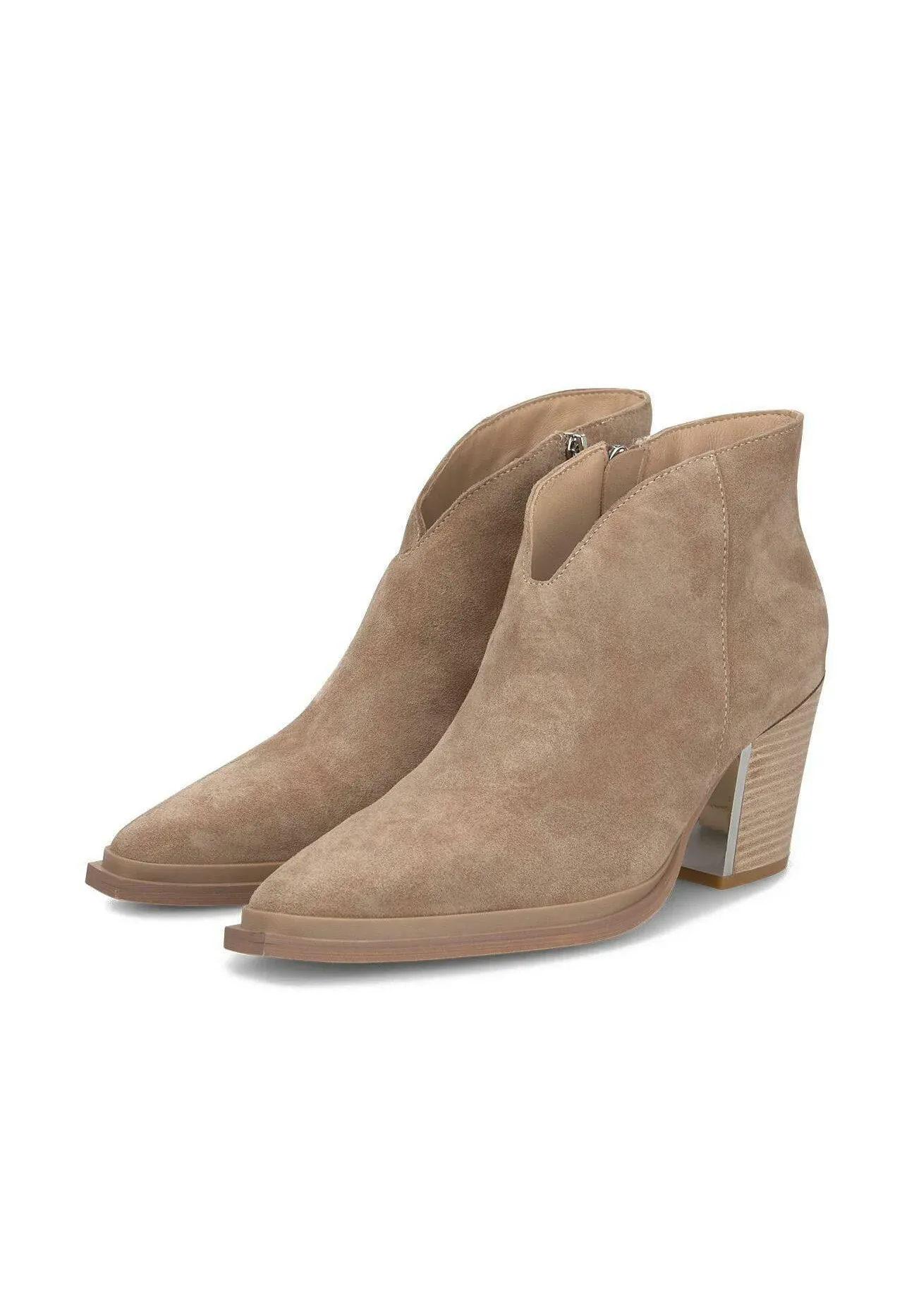 Alma En Pena Bottes à talon marron clair