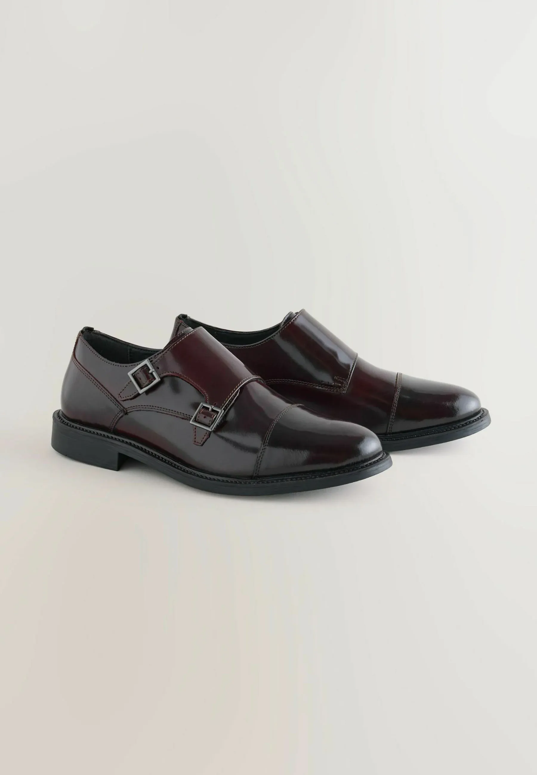 Next Chaussures à Lacets Double Monk Regular Fit - Chaussures sans lacets Rouge Burgundy