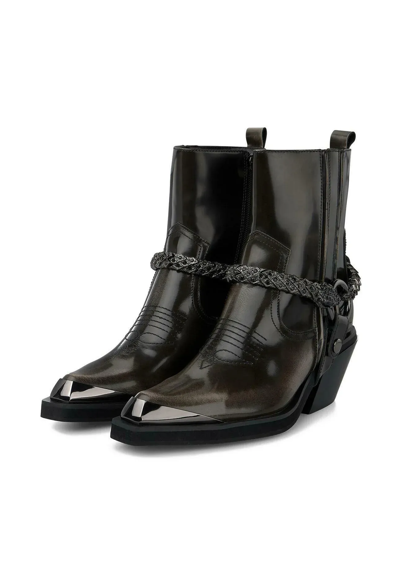 Alma En Pena Bottes texanes moto noires