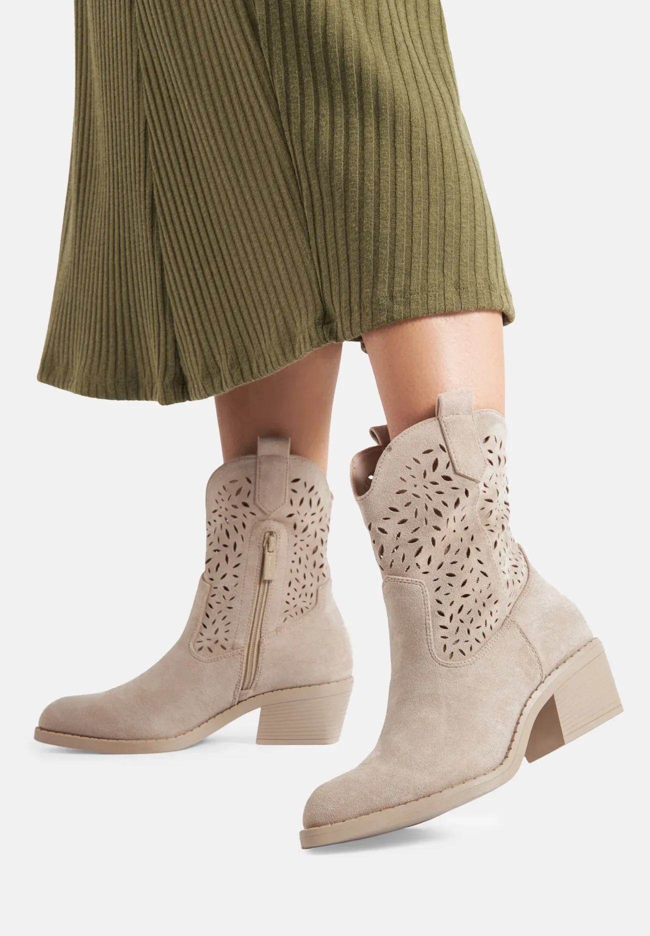 Jenny Stivaletti Texani Biker Beige