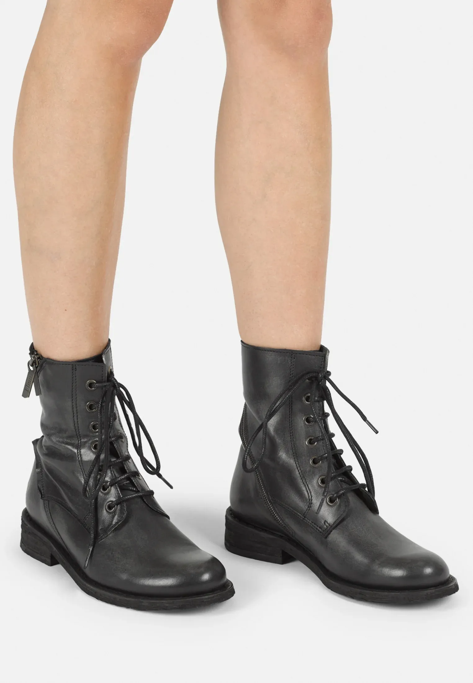Felmini Bottes à lacets Black 002