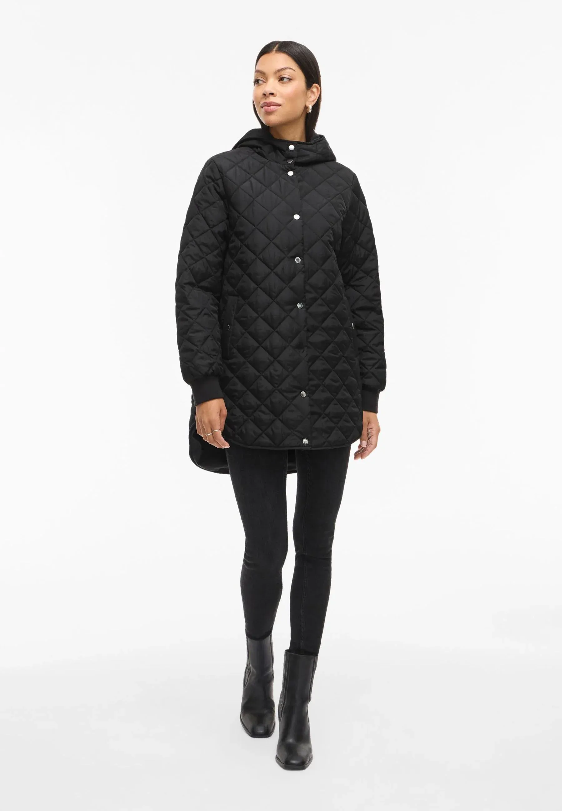 Vila Vitate Hooded Jacket Manteau d'hiver Black Beauty