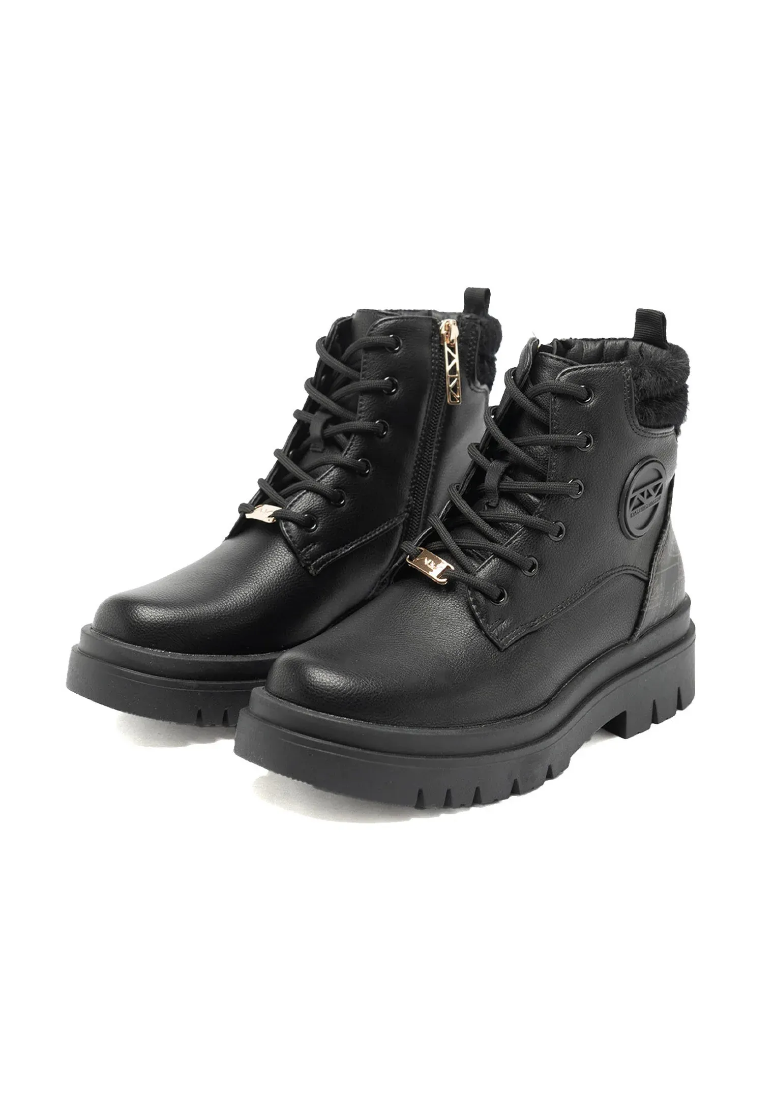 Alviero Martini Bottes à lacets noires