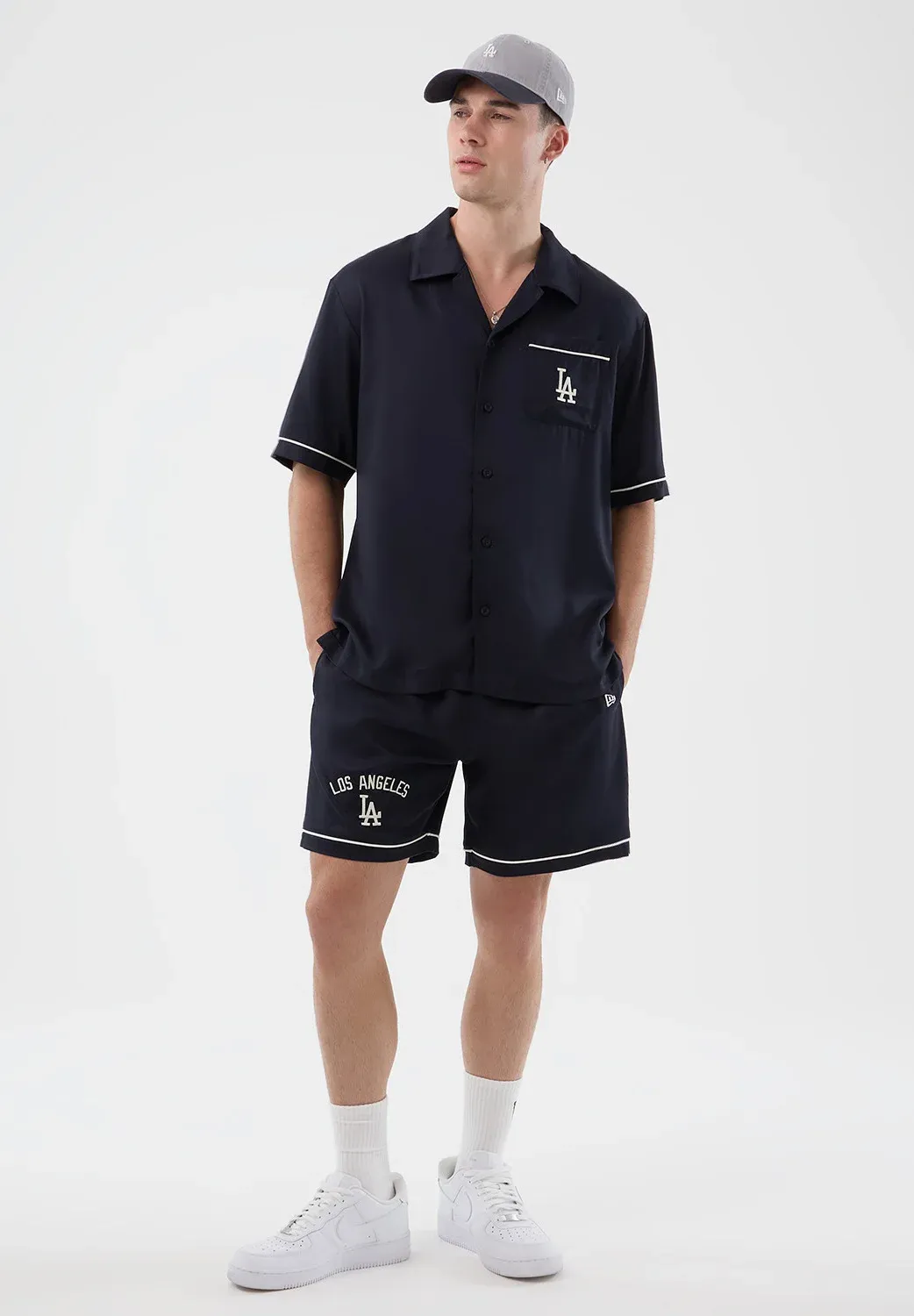 New Era Mlb Graphique Los Angeles Dodgers Chemise Unisexe Navy
