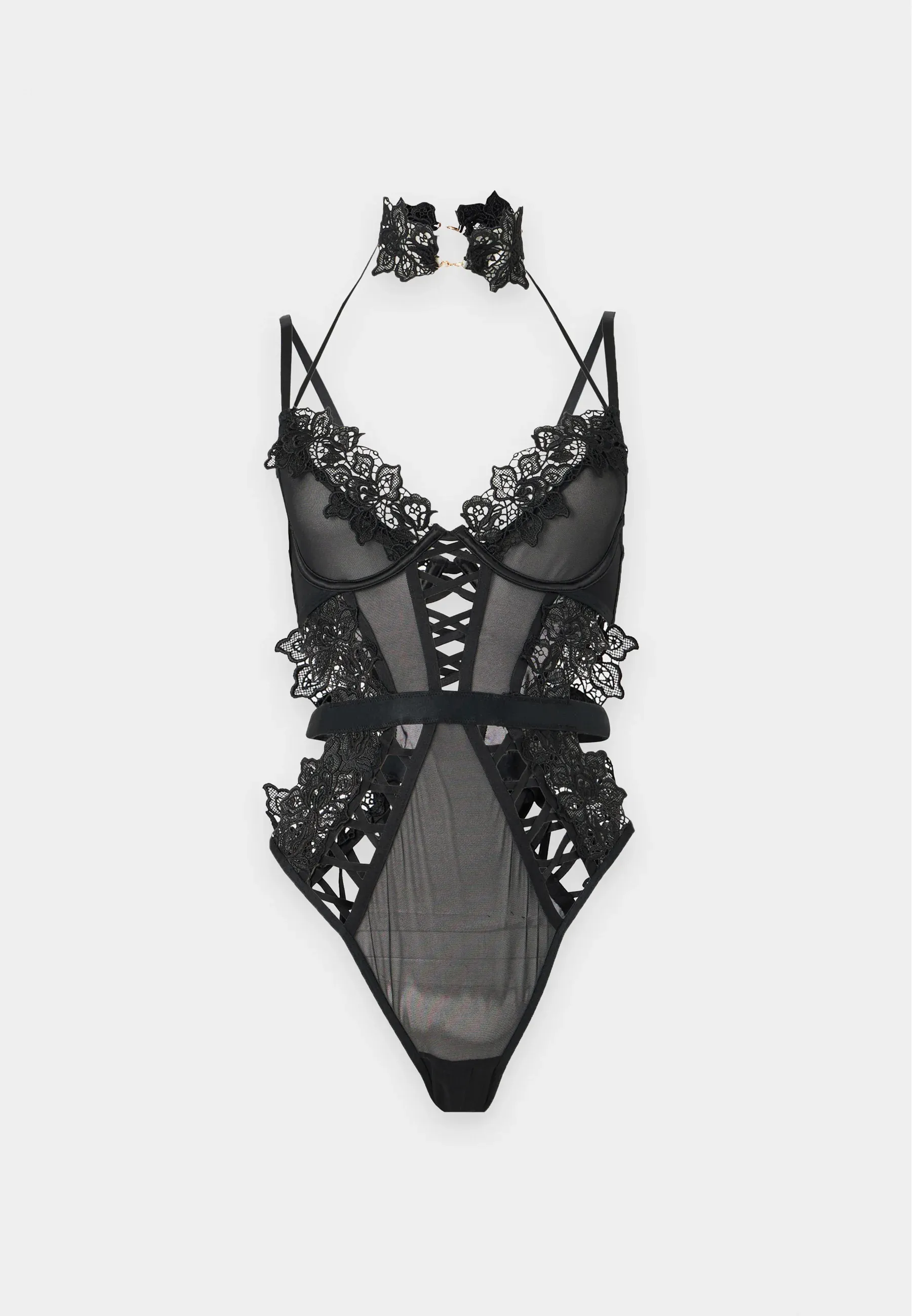 Ann Summers Midnight Muse Body Ouvert Sans Entrejambe Noir
