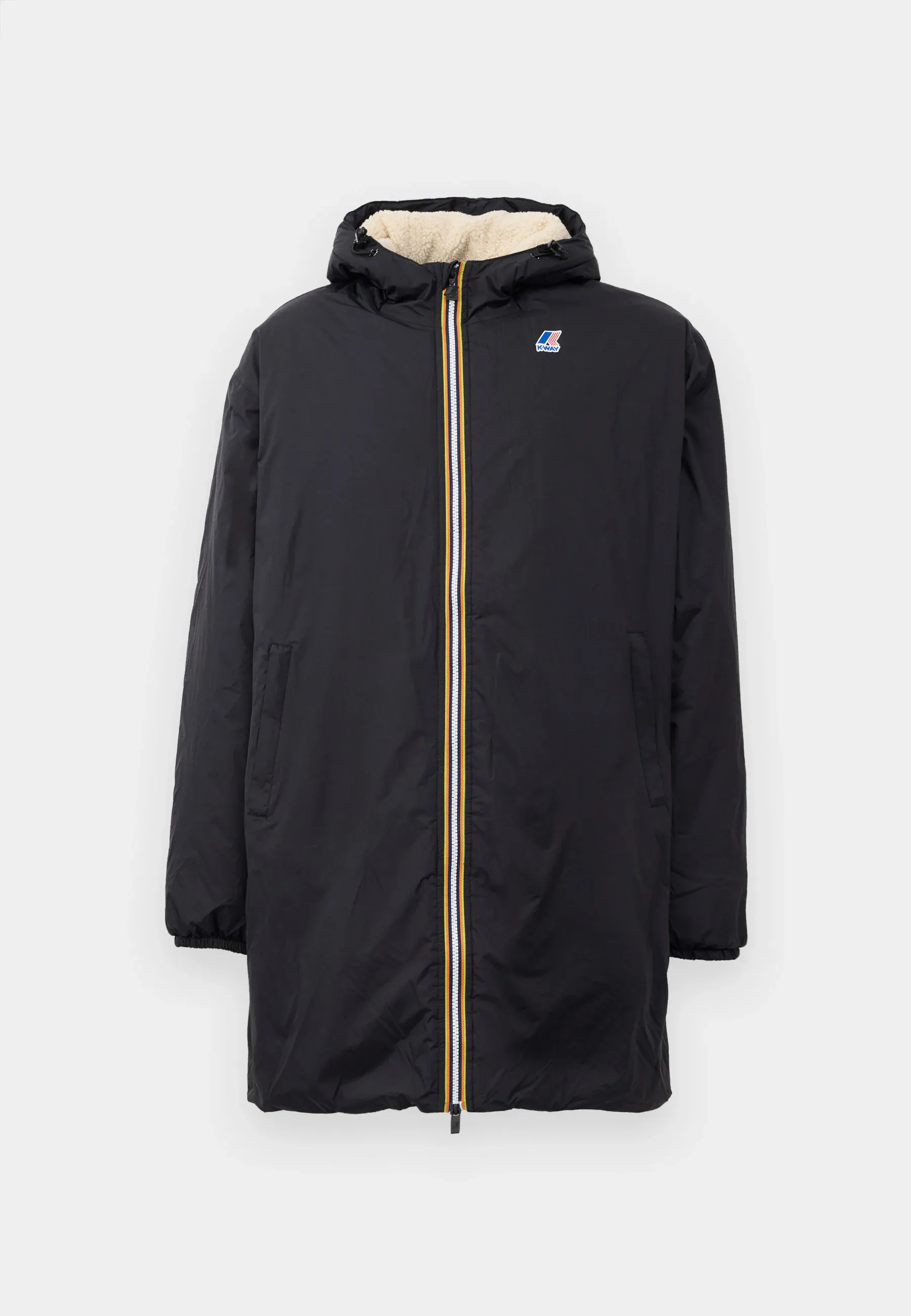 K Way Le Vrai Manteau Unisexe Hiver Noir Pur