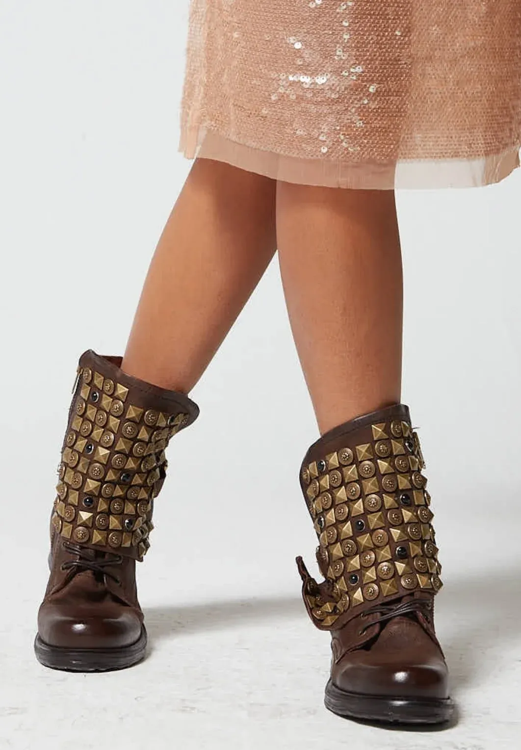 As98 Bottes à lacets foncé