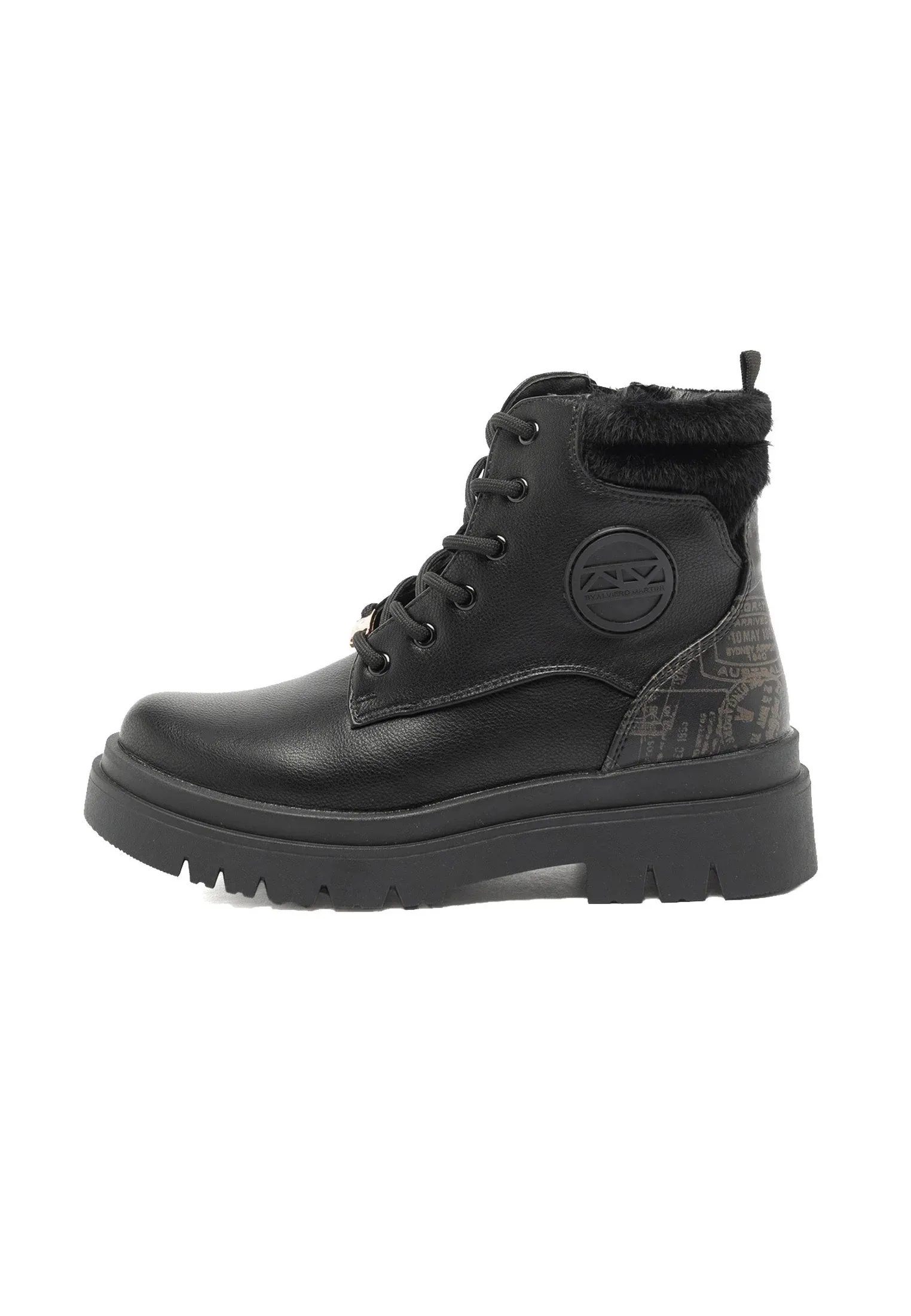 Alviero Martini Bottes à lacets noires