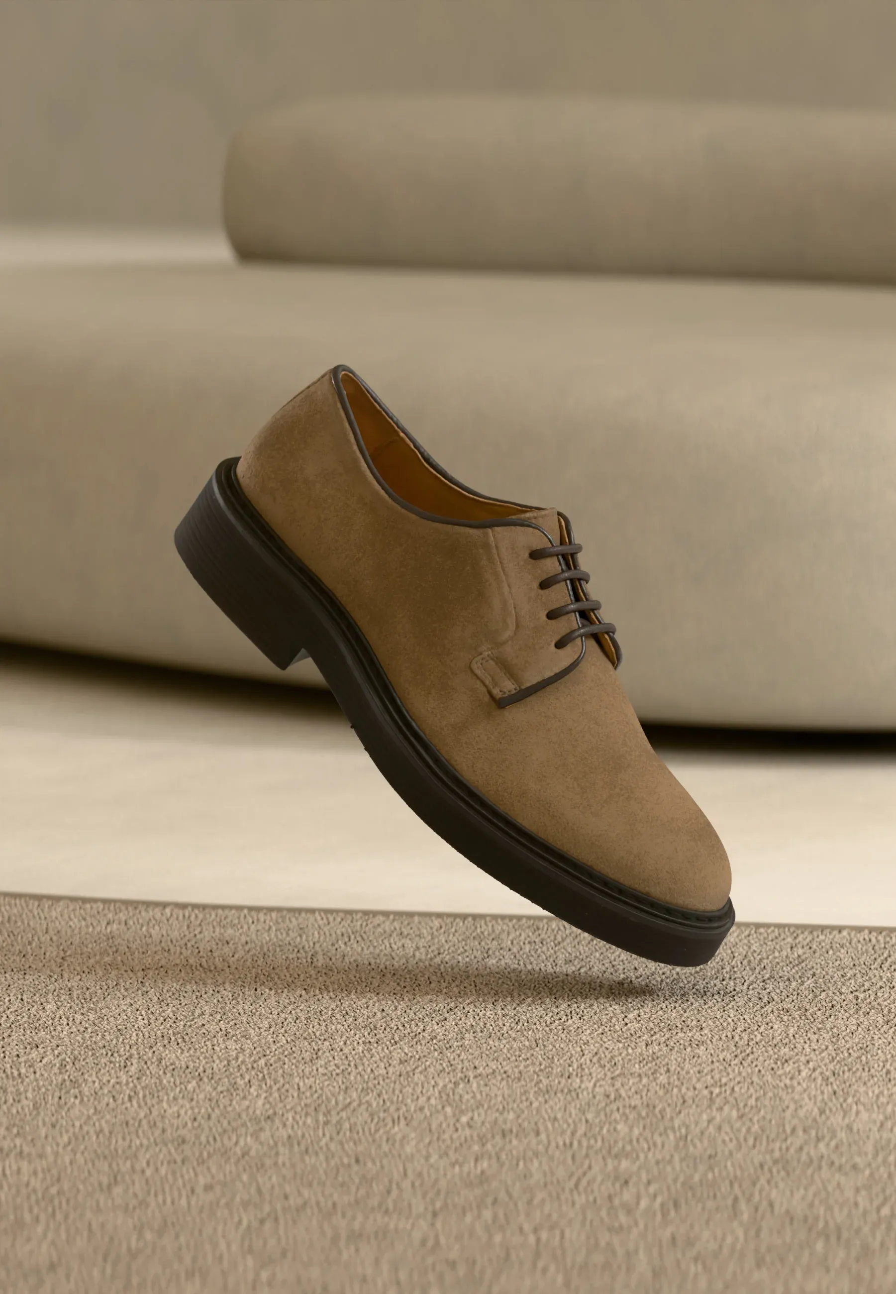 Zign En Cuir Souliers Élégants Taupe