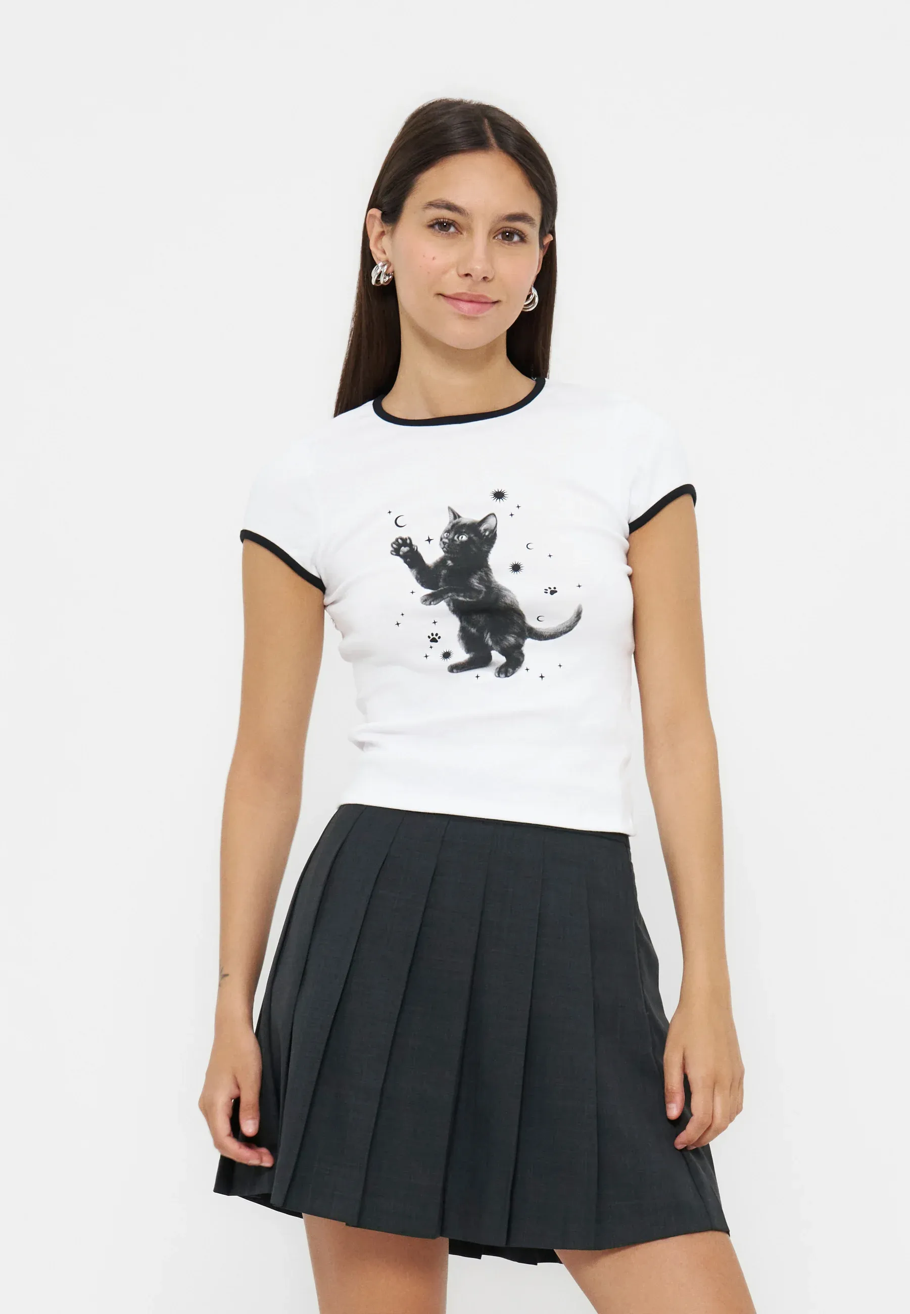 T-shirt Evenandodd à imprimé blanc