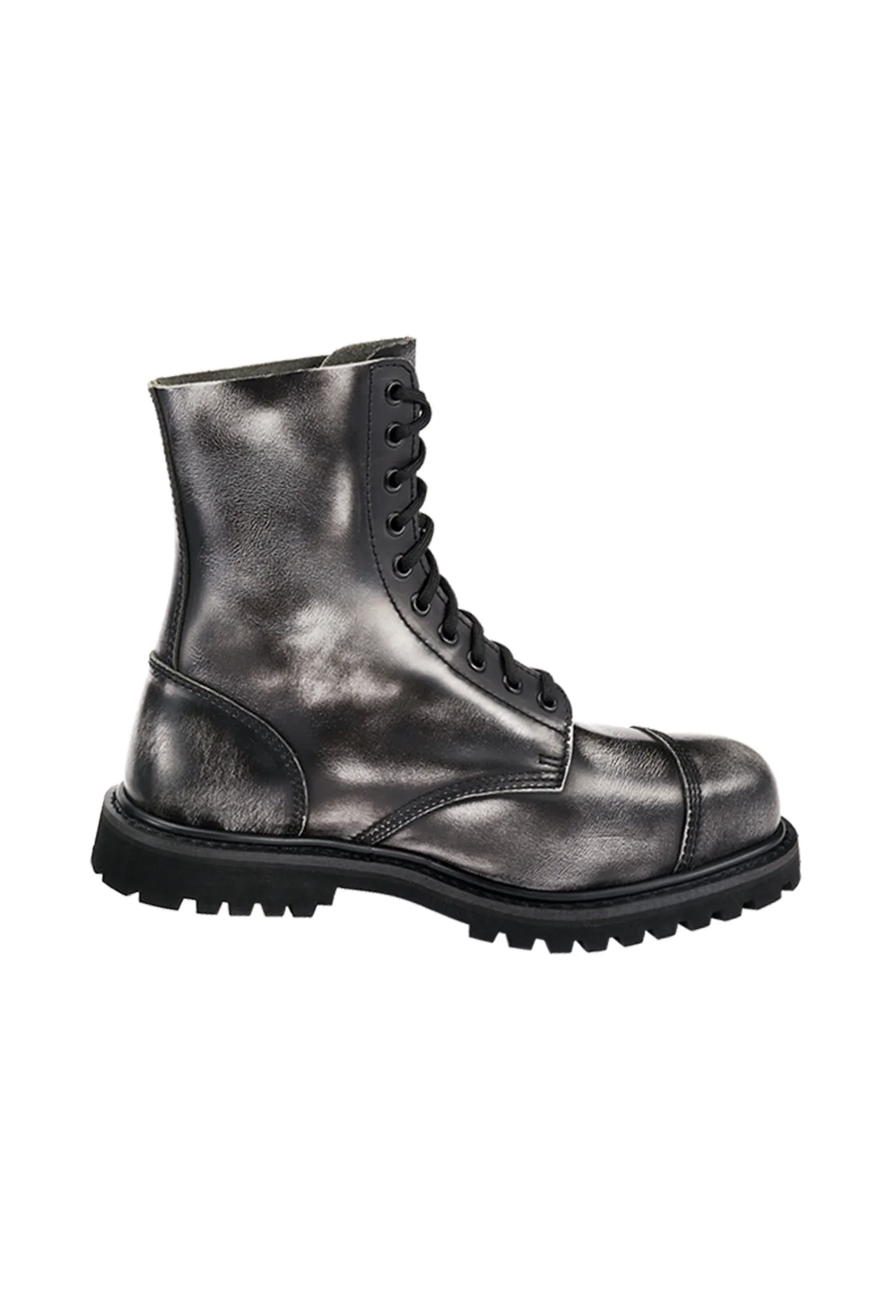 Brandit Rub Off Phantom 10 Eye Boots Unisexe Bottes à lacets Noir Gris