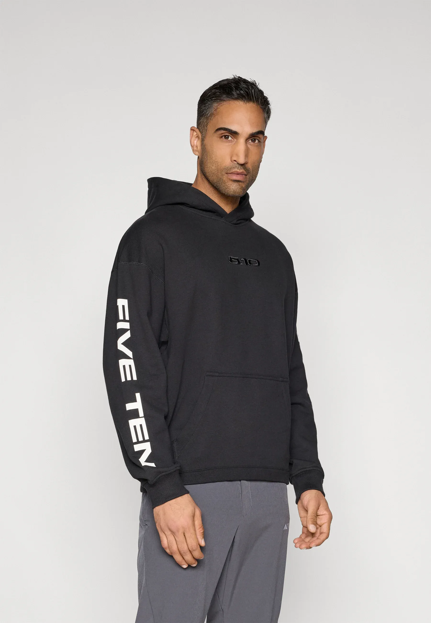 Adidas Five Ten Logo Hood Felpa À Capuche Noir