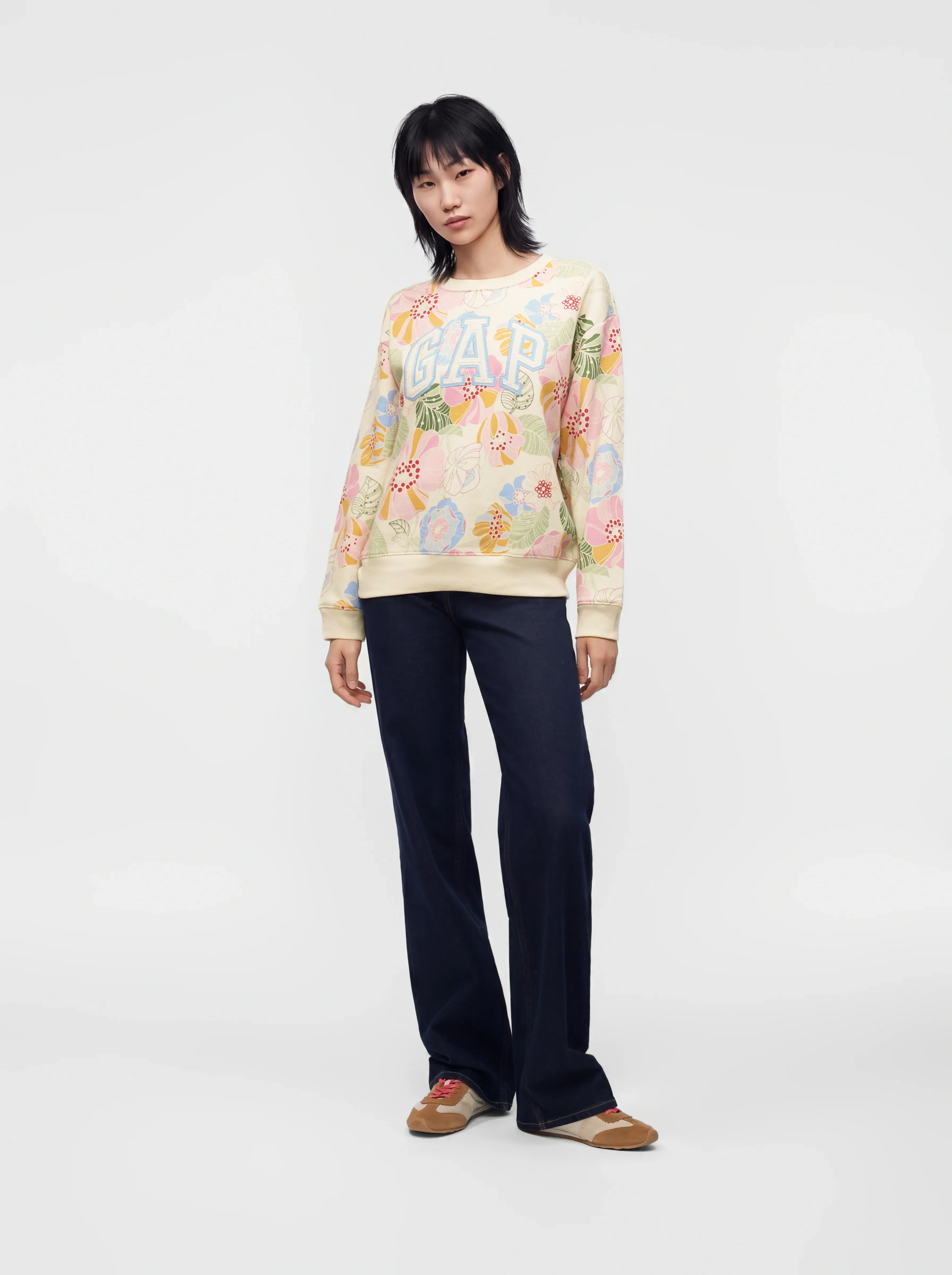 Gap New Heritage Crew Felpa Bleu