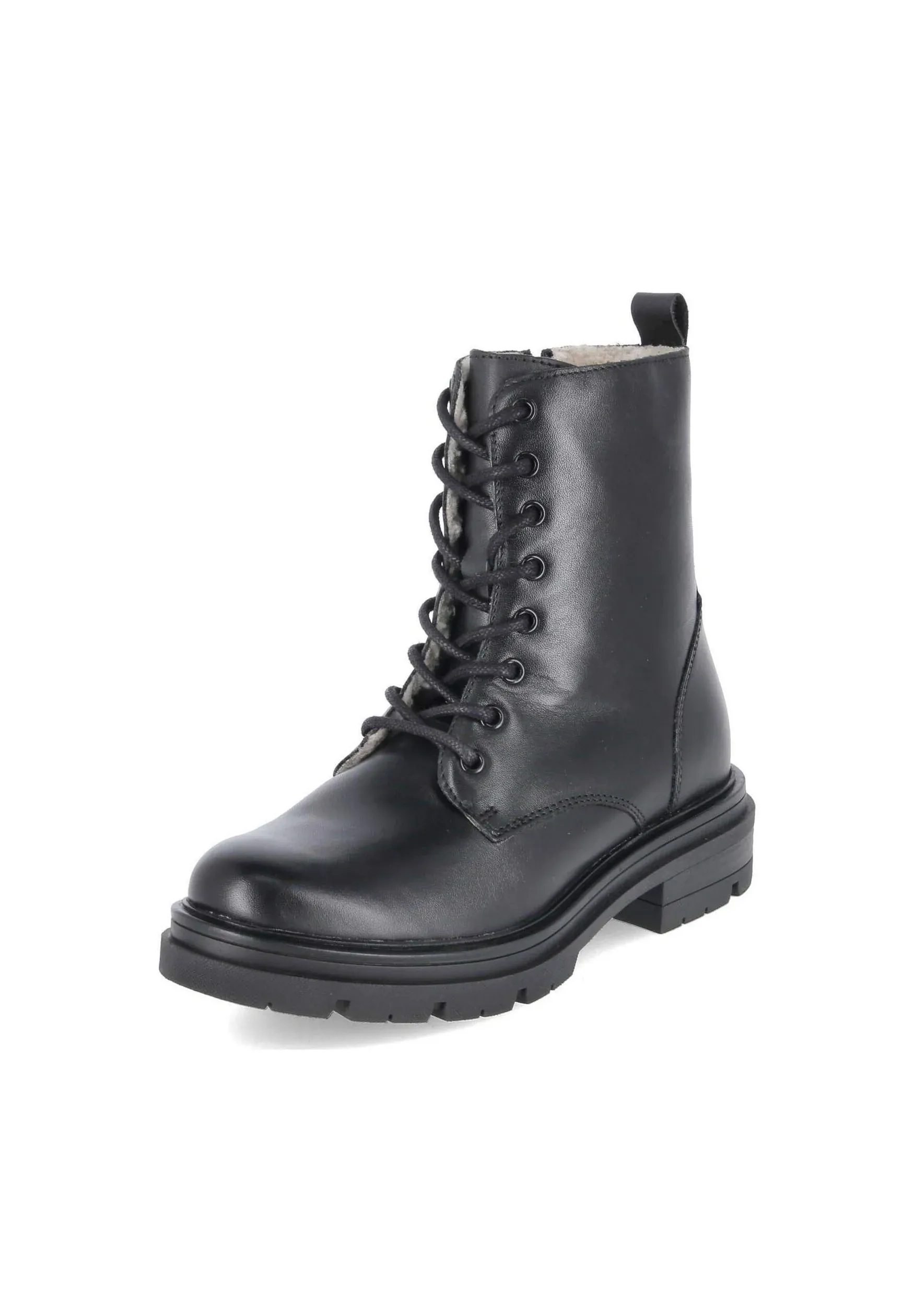 Fraeulein Frida Chaussures Femmes Bottes Doublure Chaude Bottes Lacets Bottes de Sport Stivaletti Stringati Noir