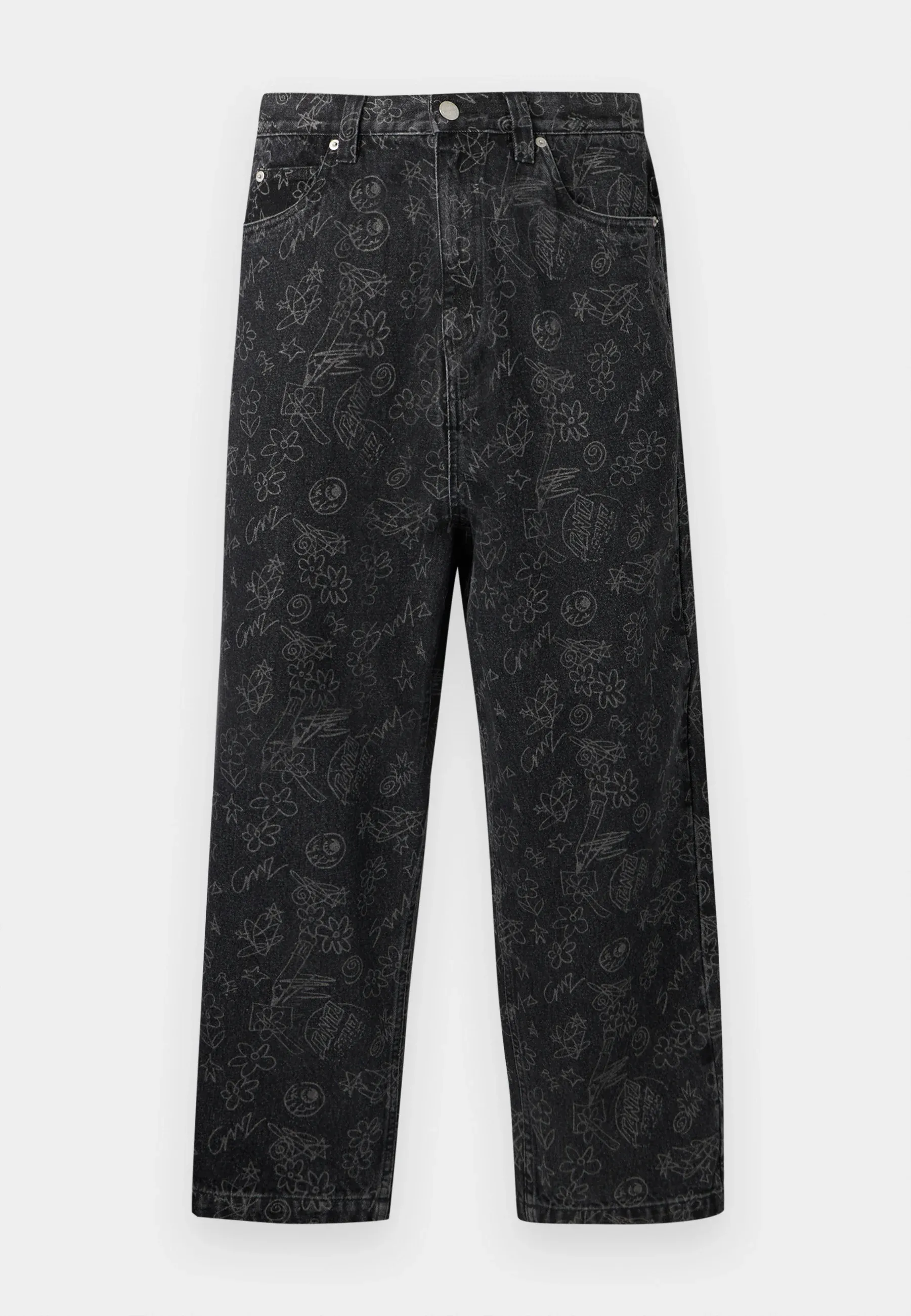 Santa Cruz Big Pants Jeans Unisexe à Jambes Large Multicolore