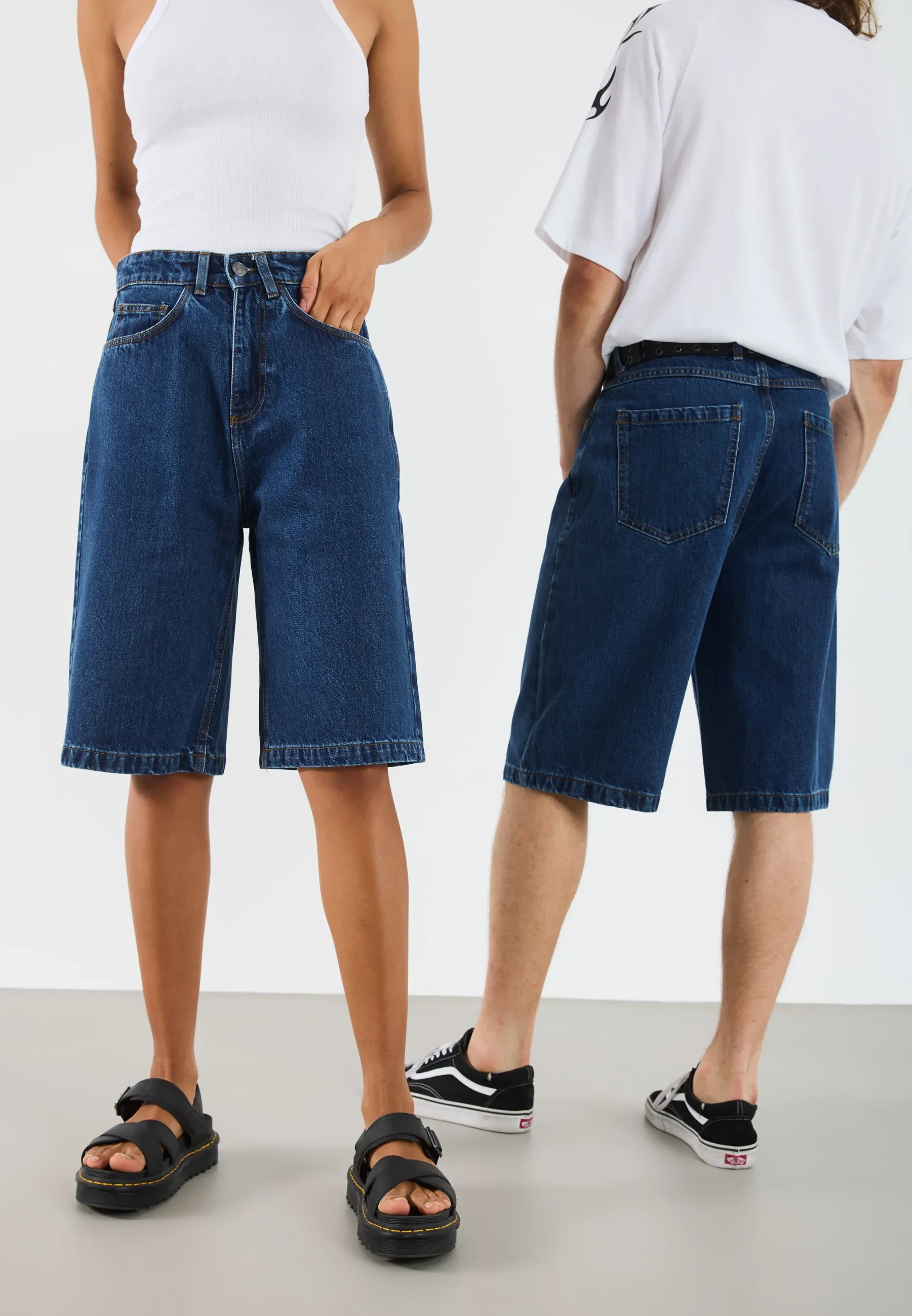 Shorts unisexe Yourturn en denim bleu