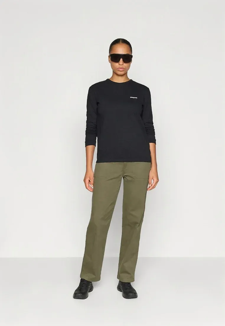 Patagonia Logo Responsibili Tee T-shirt Manches Longues Noire