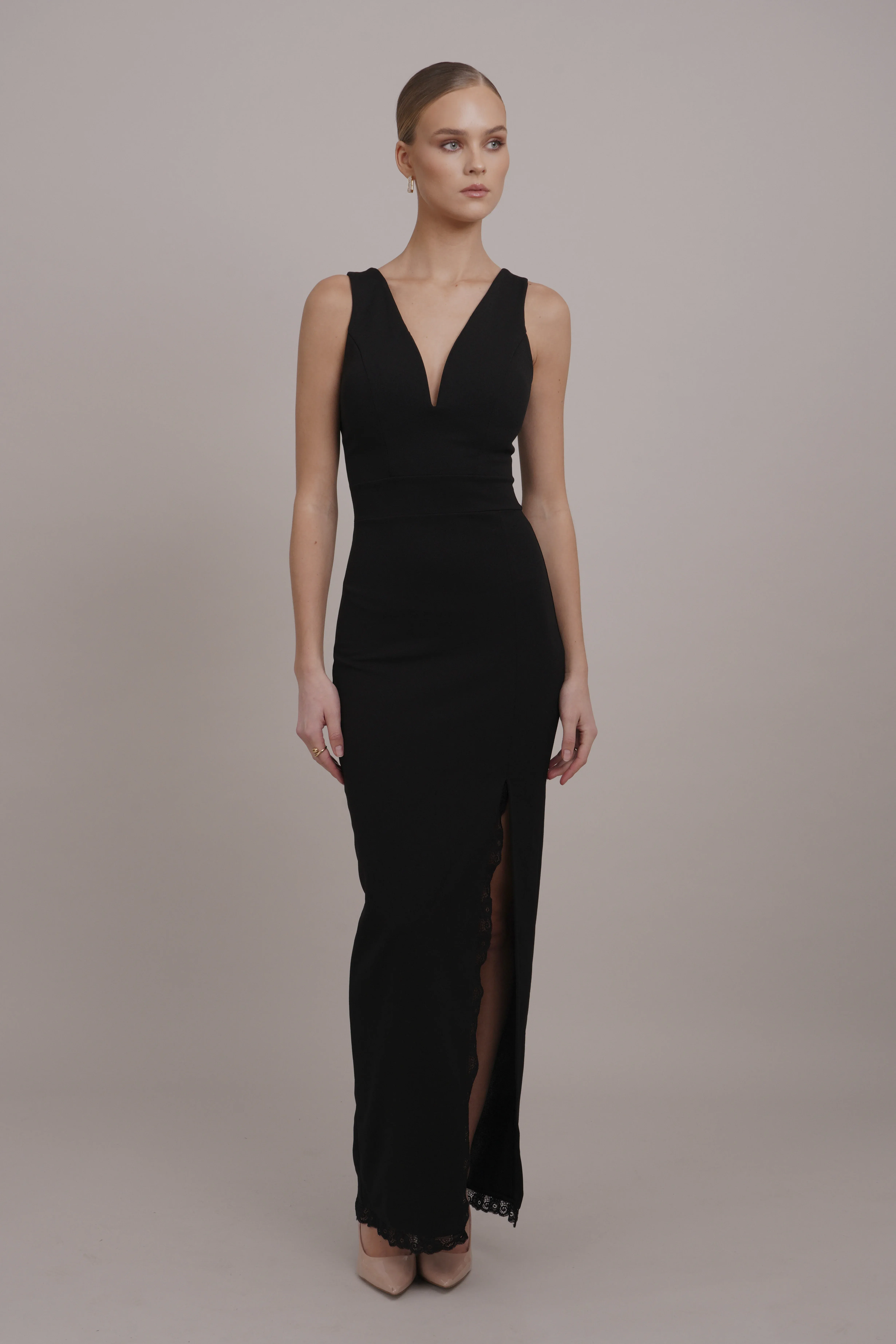 Wal G Harry Maxi Dress Abito Da Sera Noir