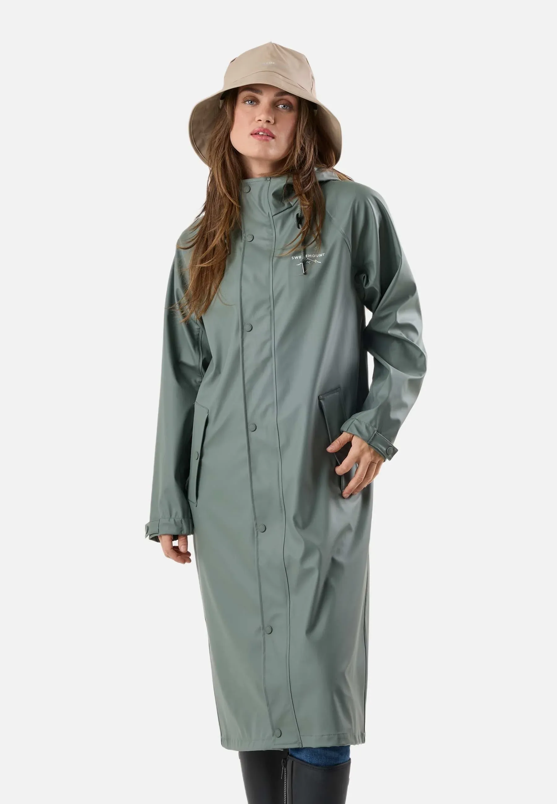 Manteau long Swedemount Vaederoearna W Parka vert olive