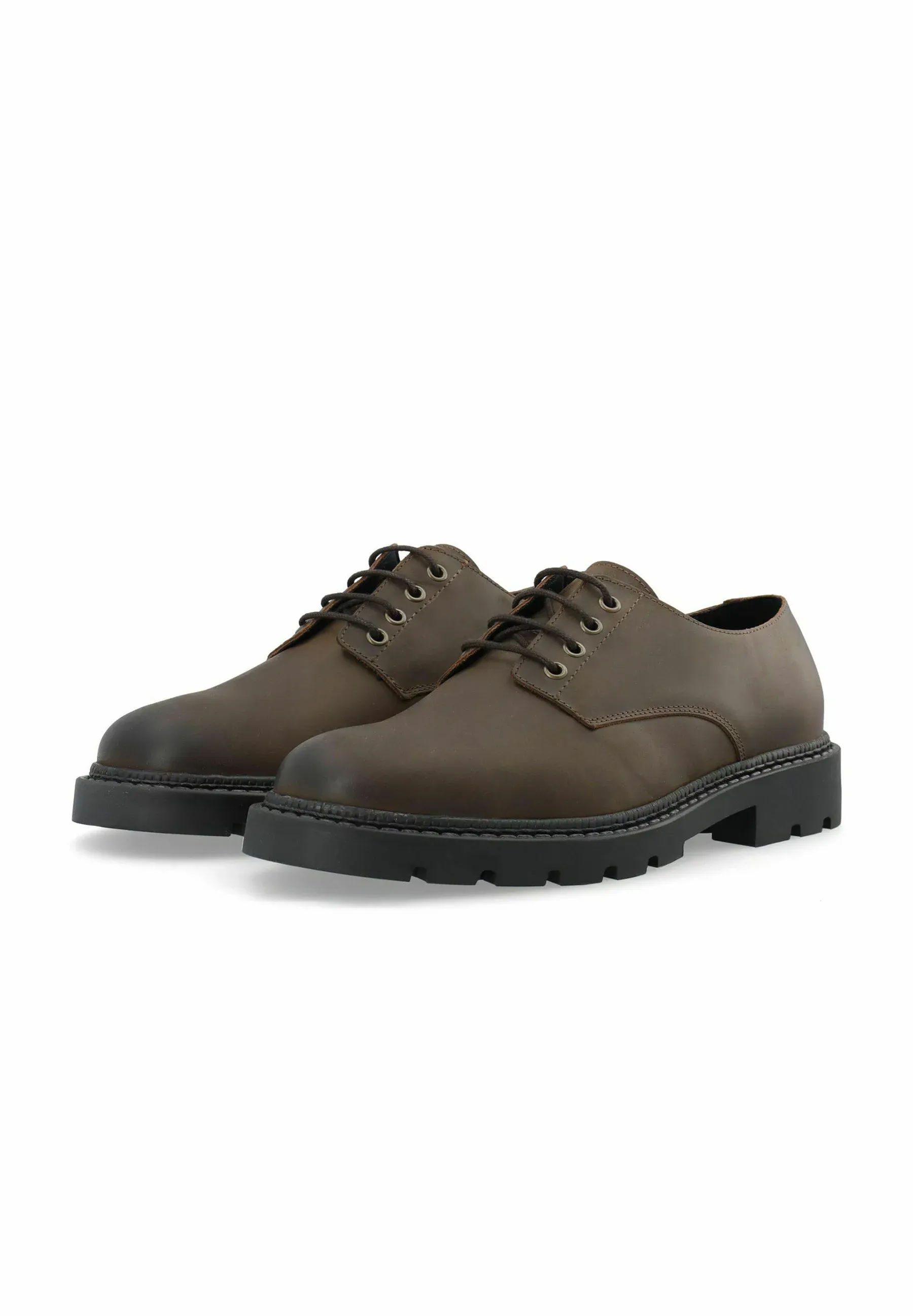 Bianco Chaussures de sport à lacets marron