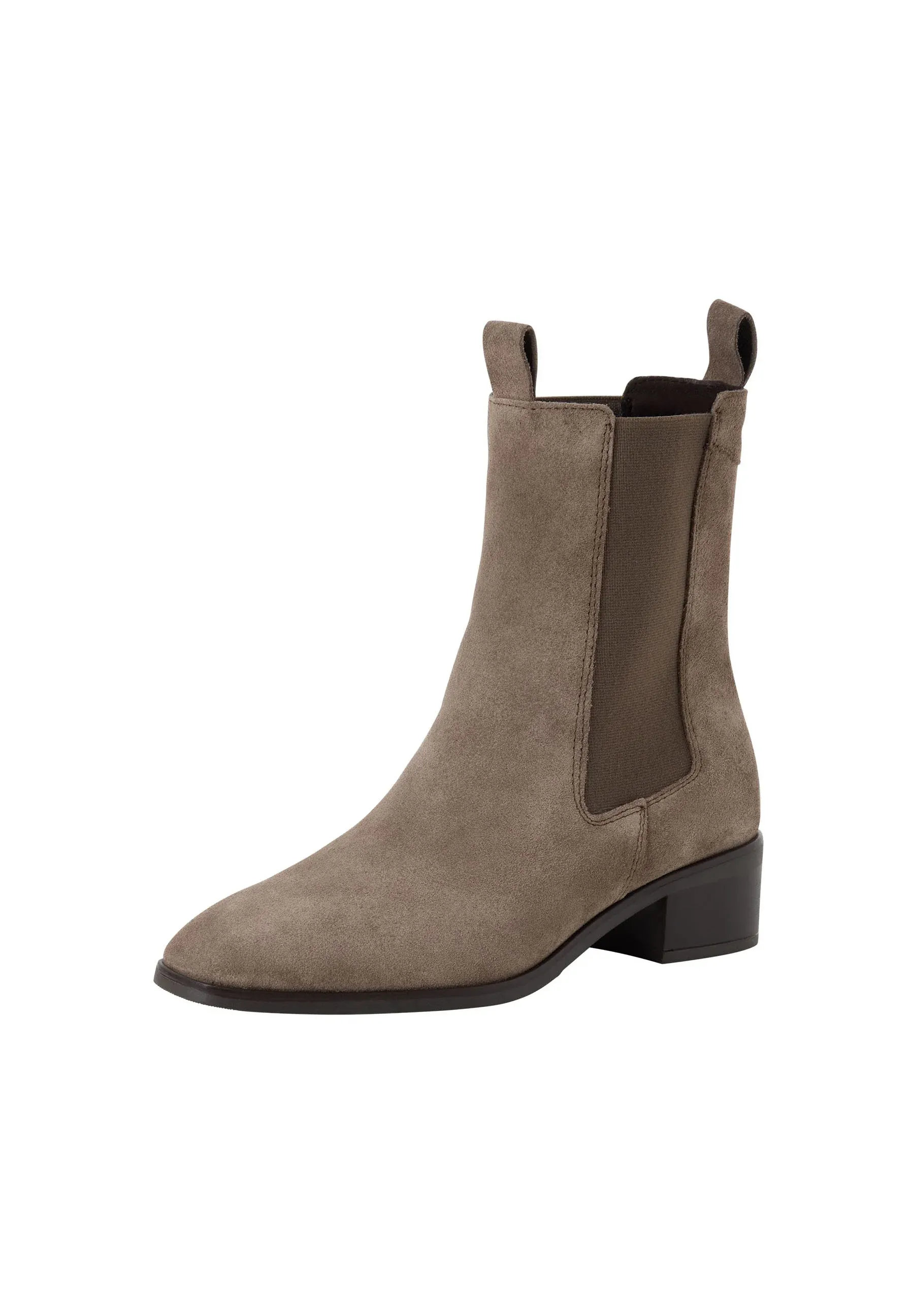 Botte Tamaris Chelsea Tronchetti Taupe Cuir Velours