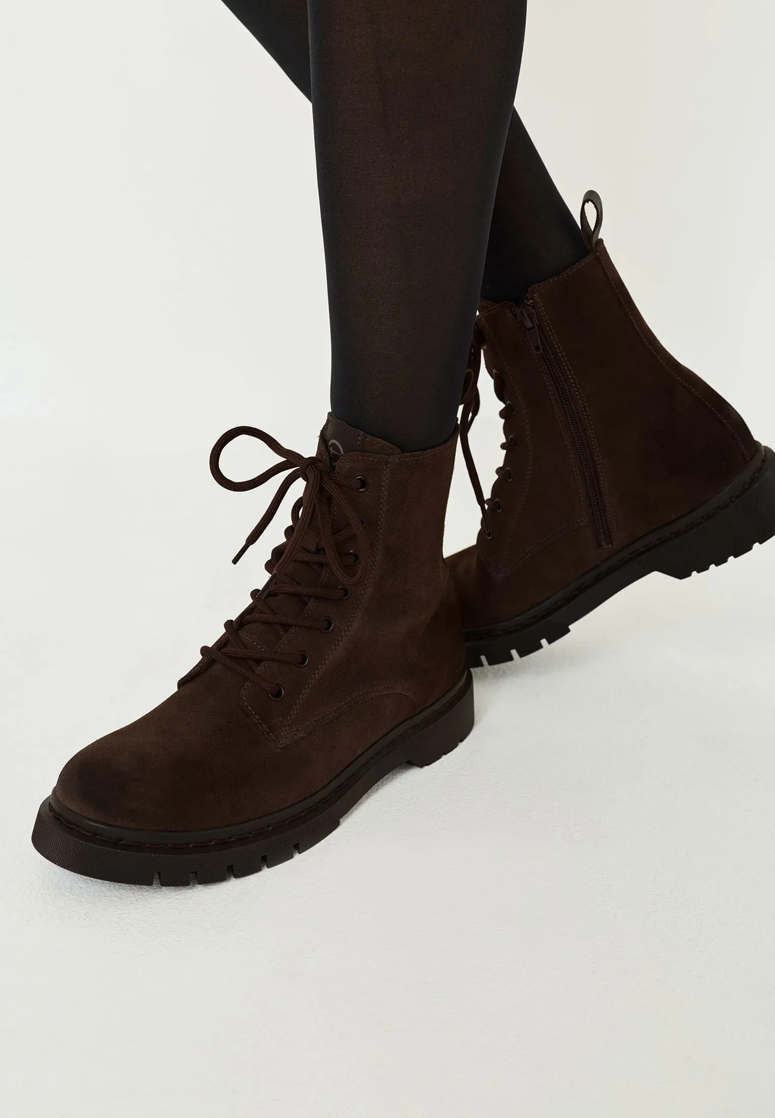 Tamaris Stivaletti Stringati Mocca Suede