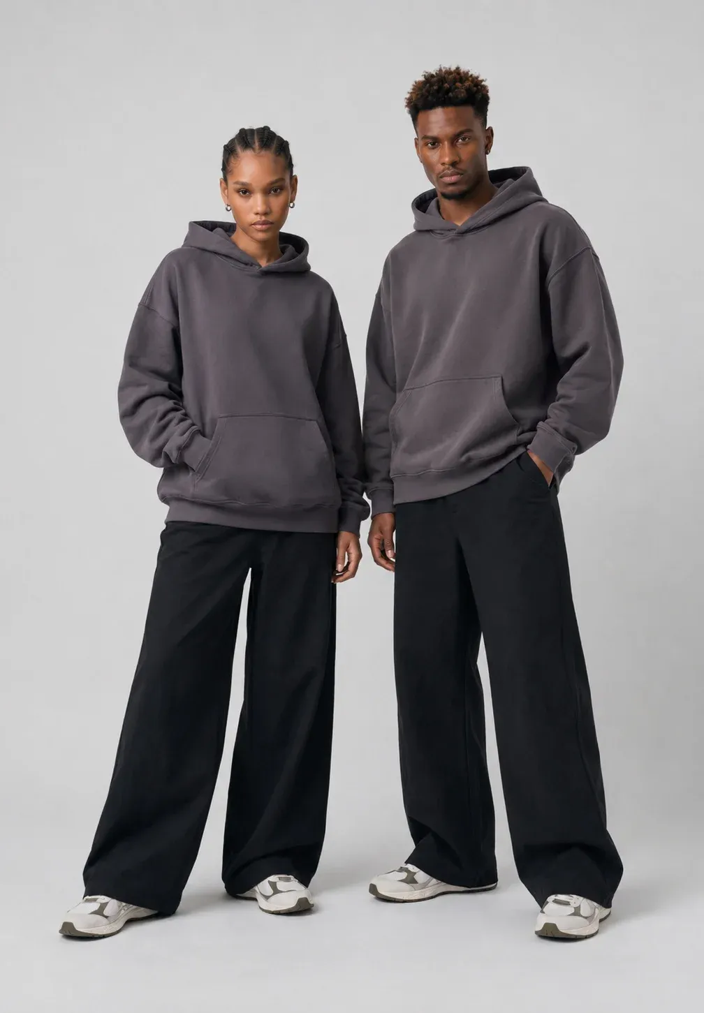 Yourturn Barrel Fit Pantalons Unisexe Noir