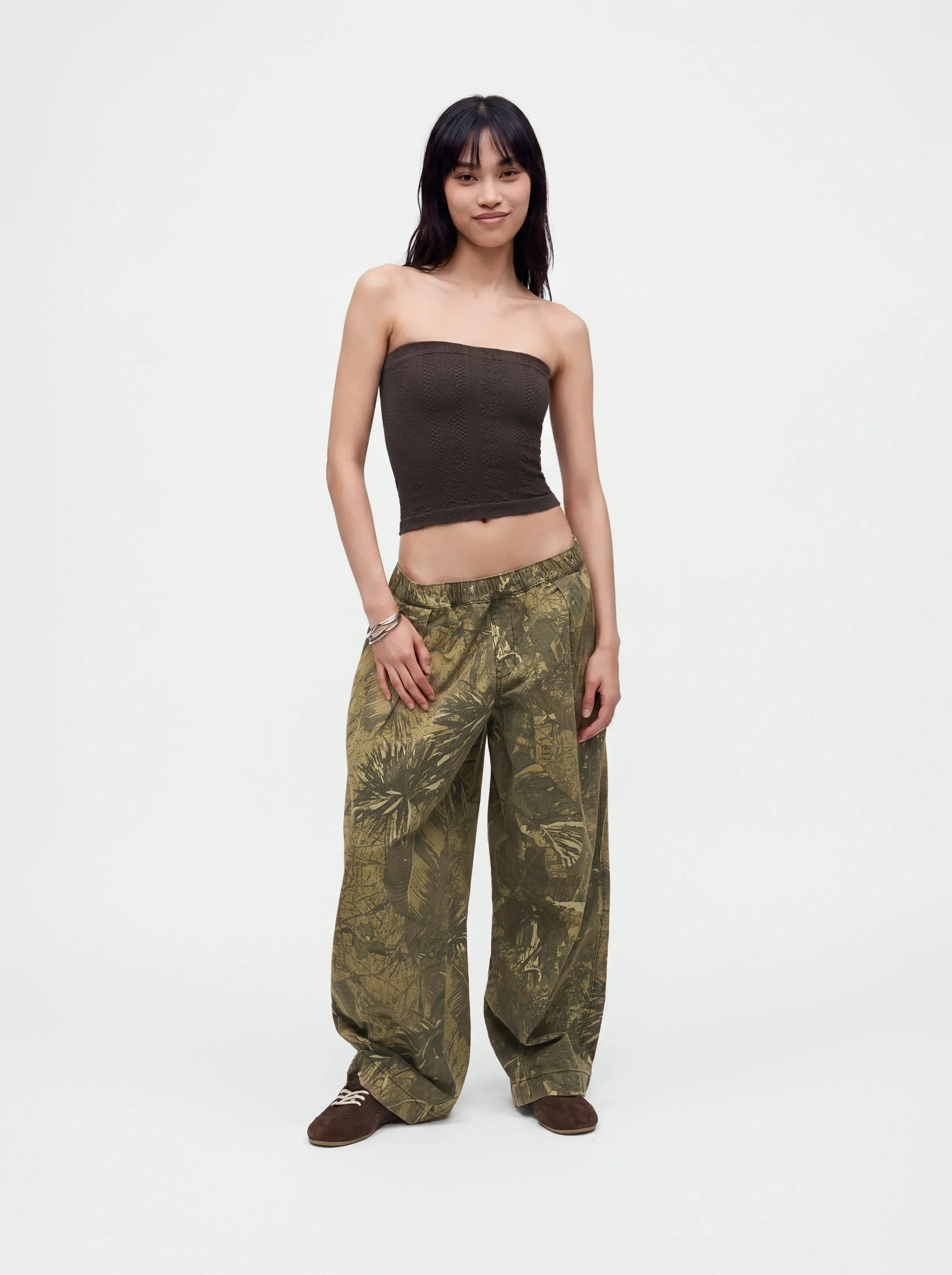 Bdg Urban Outfitters Pantalon Camo Graphique Bobbi Pantaloni Marron