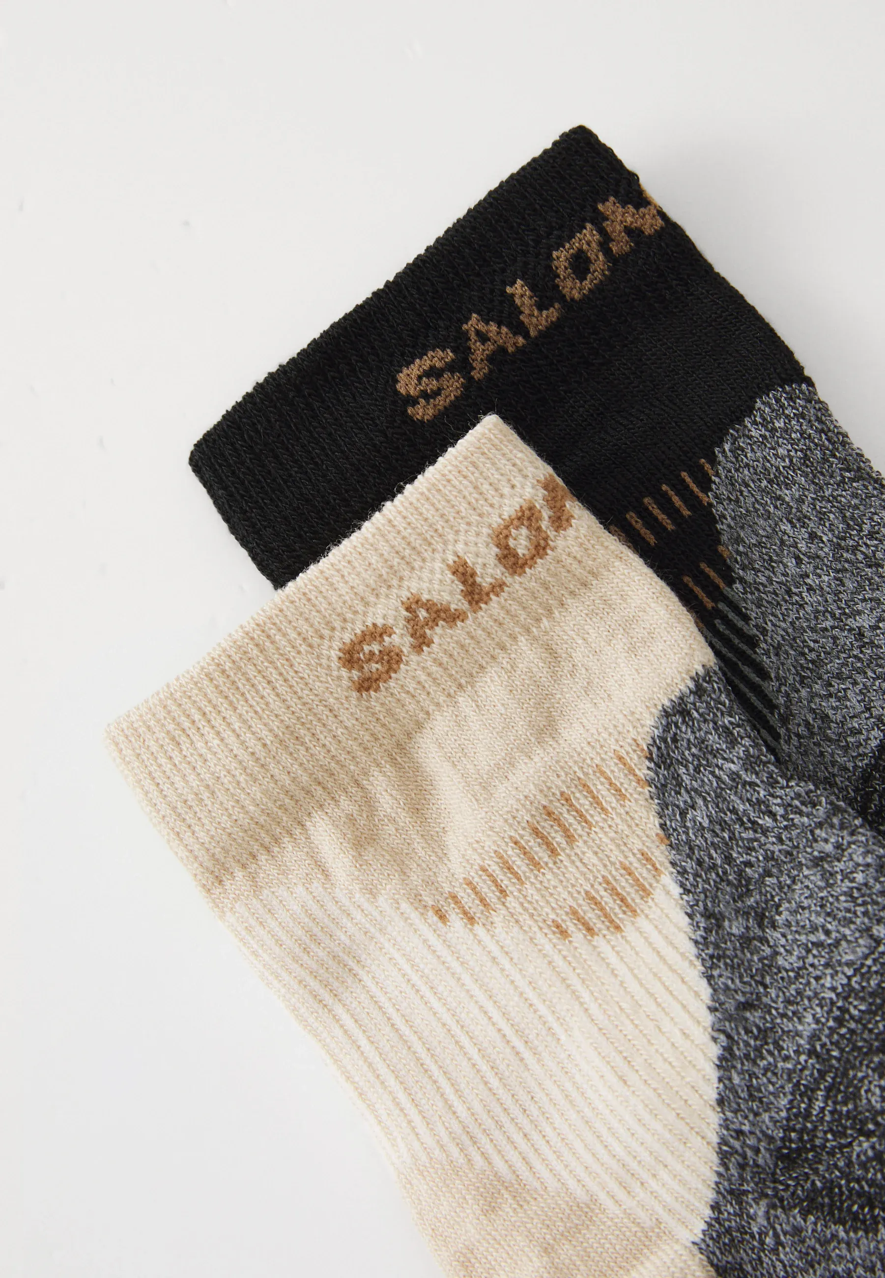 Chaussettes sportives Salomon X Ultra Access Quarter Unisex 2 pièces, Bleached Sandblack