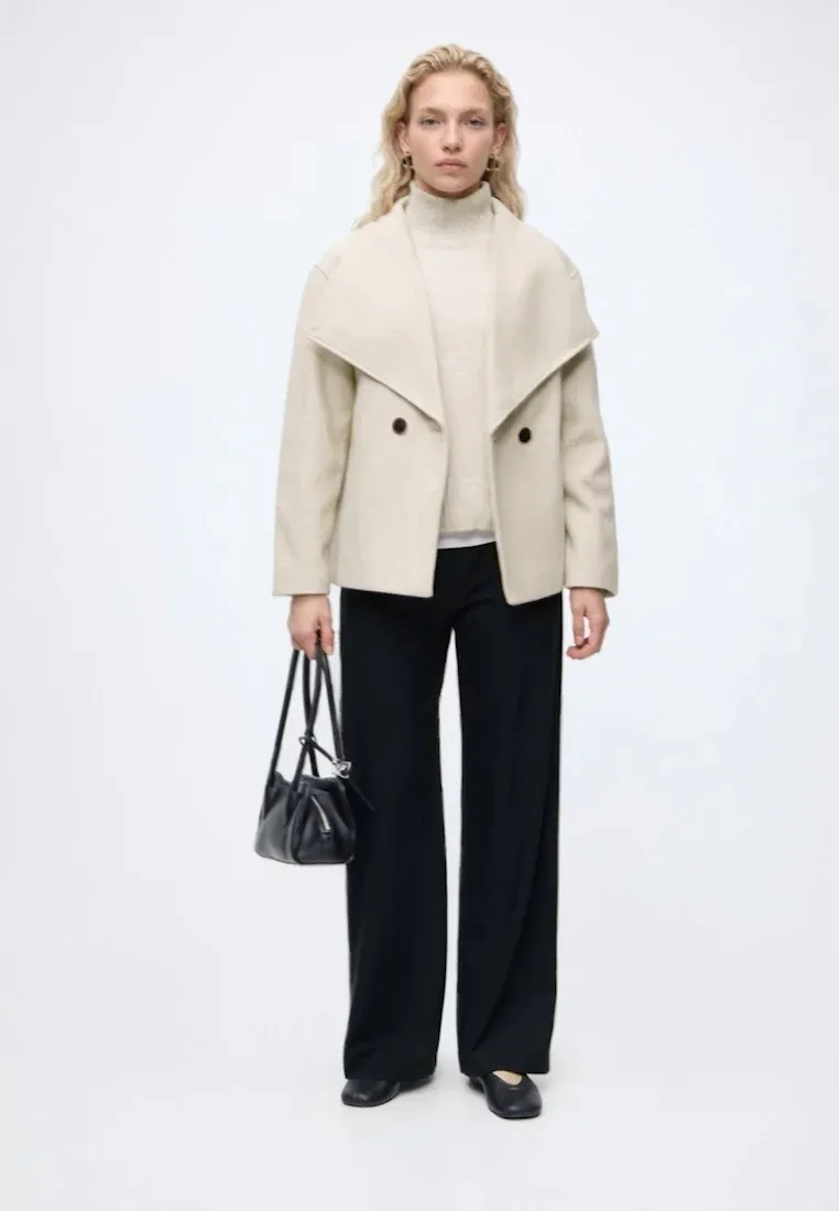Vero Moda Vmvinceselmia Jacket Manteau Court Oatmeal Melange