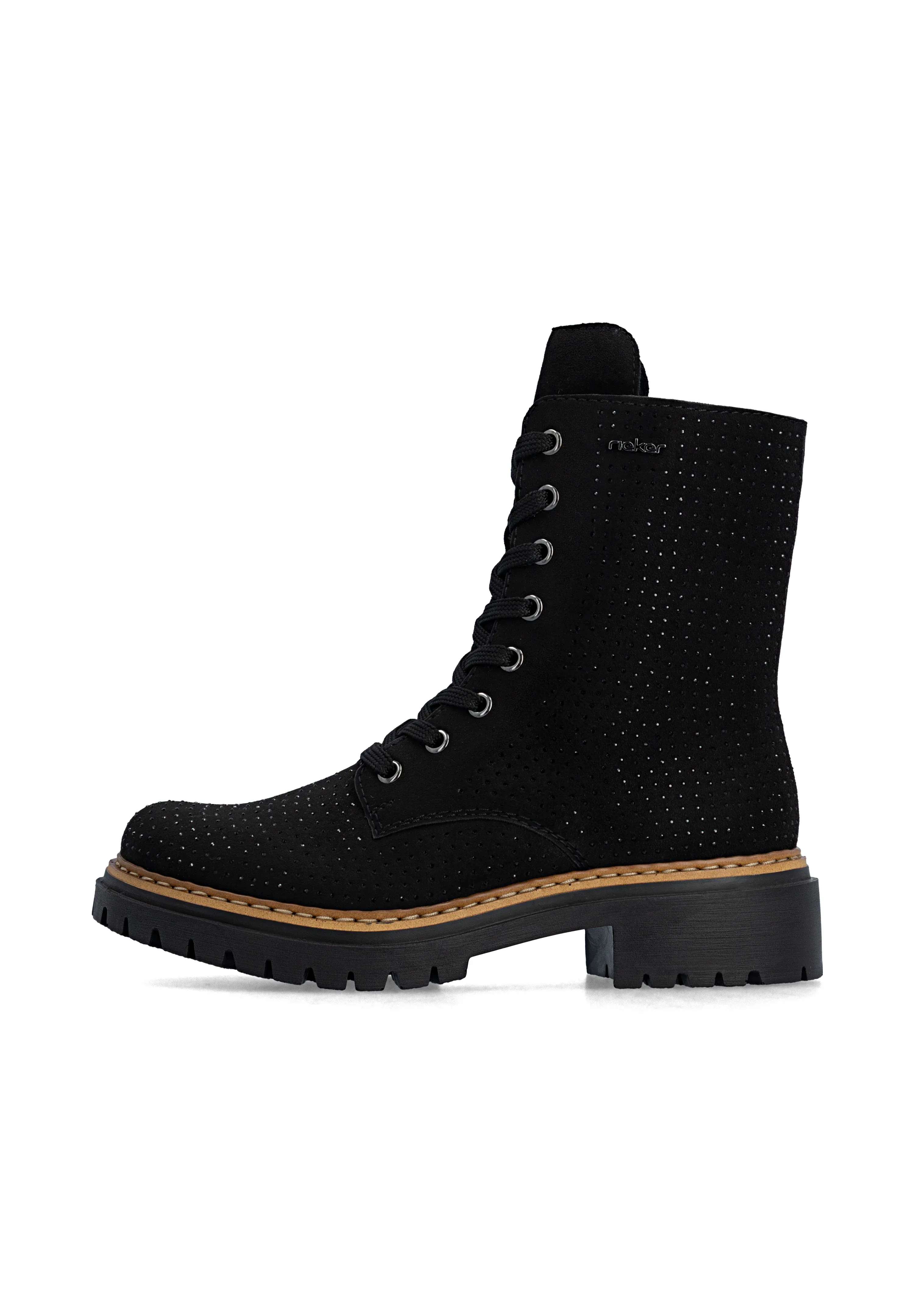 Rieker Bottes à lacets Black