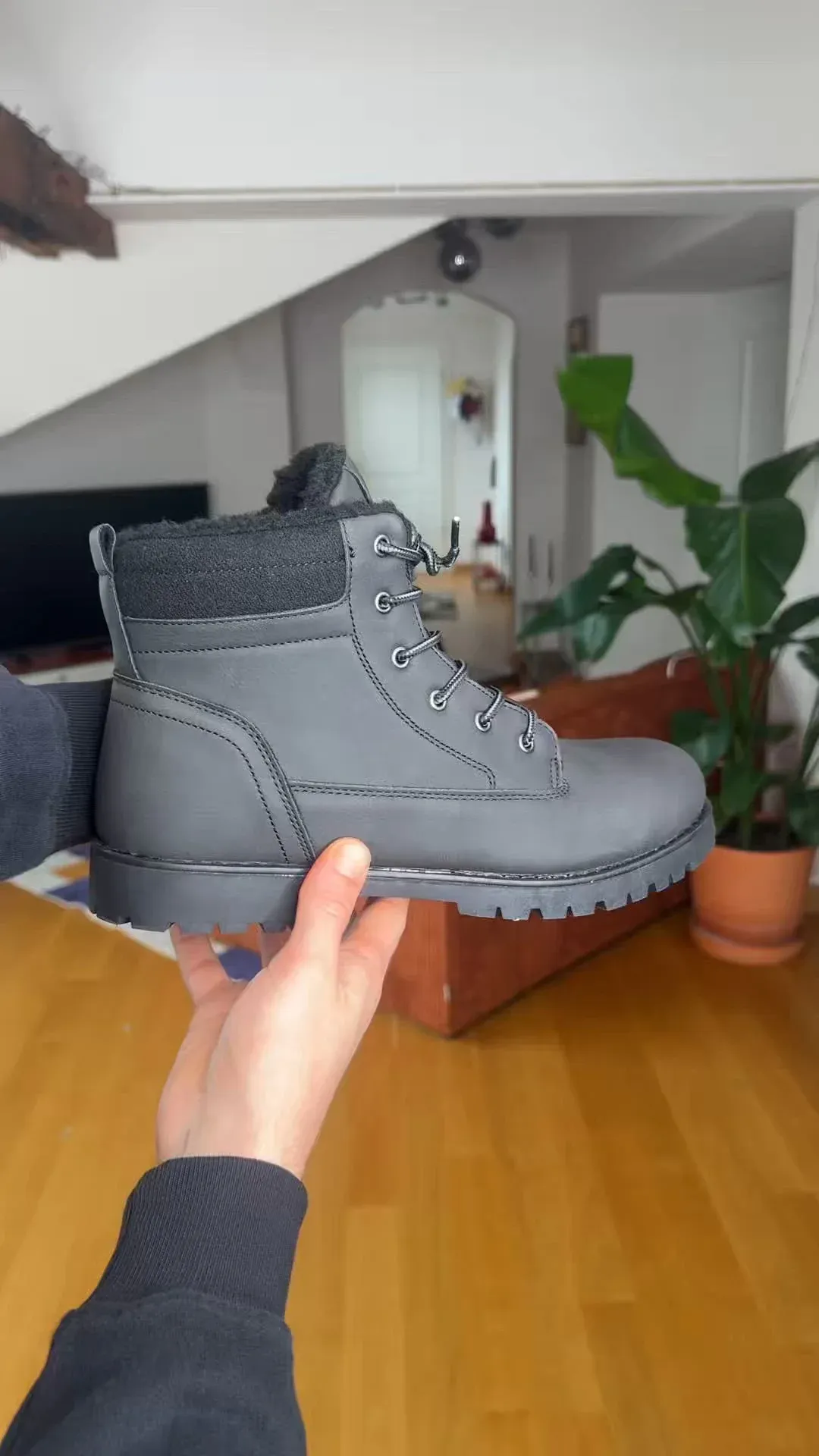 Pier One Bottes à lacets noires