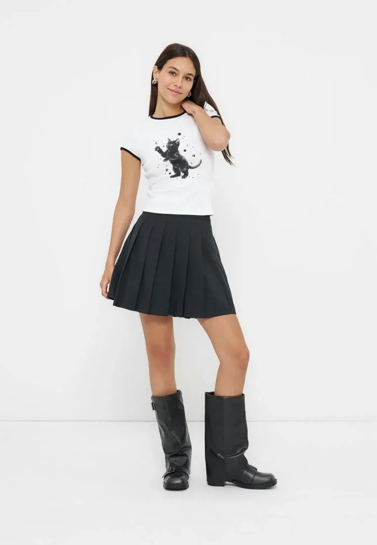 T-shirt Evenandodd à imprimé blanc