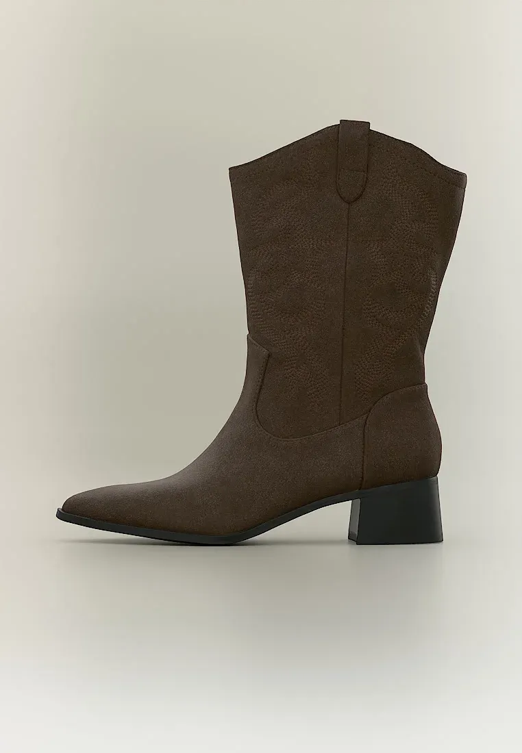 Anna Field Lb0638 101 Bottes texanes moto brun foncé