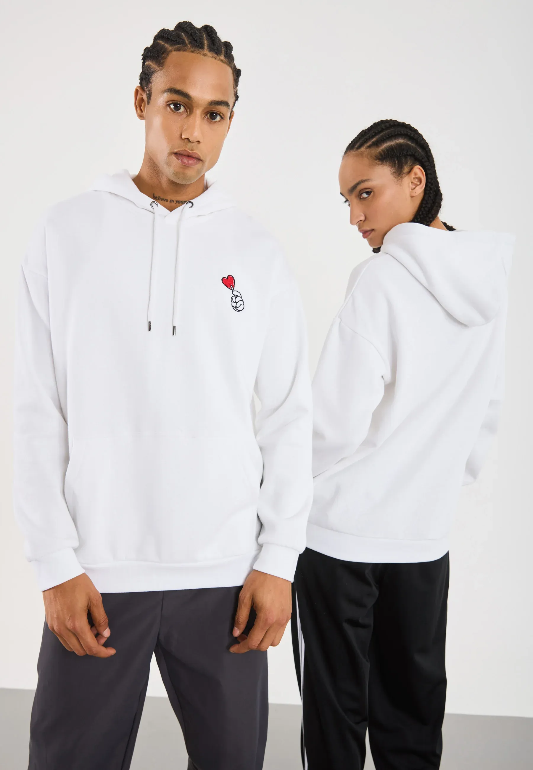 Veste à capuche unisexe Yourturn White