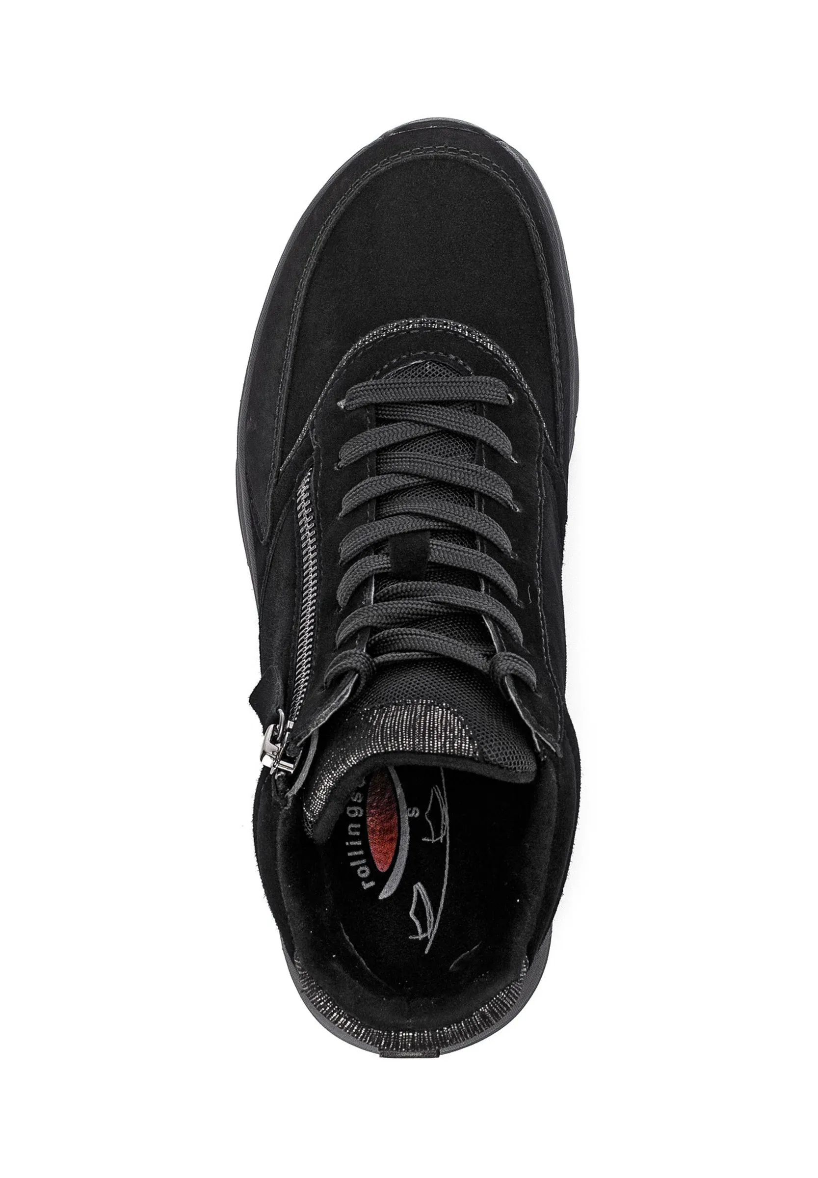Rollingsoft Sneaker High Tronchetti Schw Anthr Micro