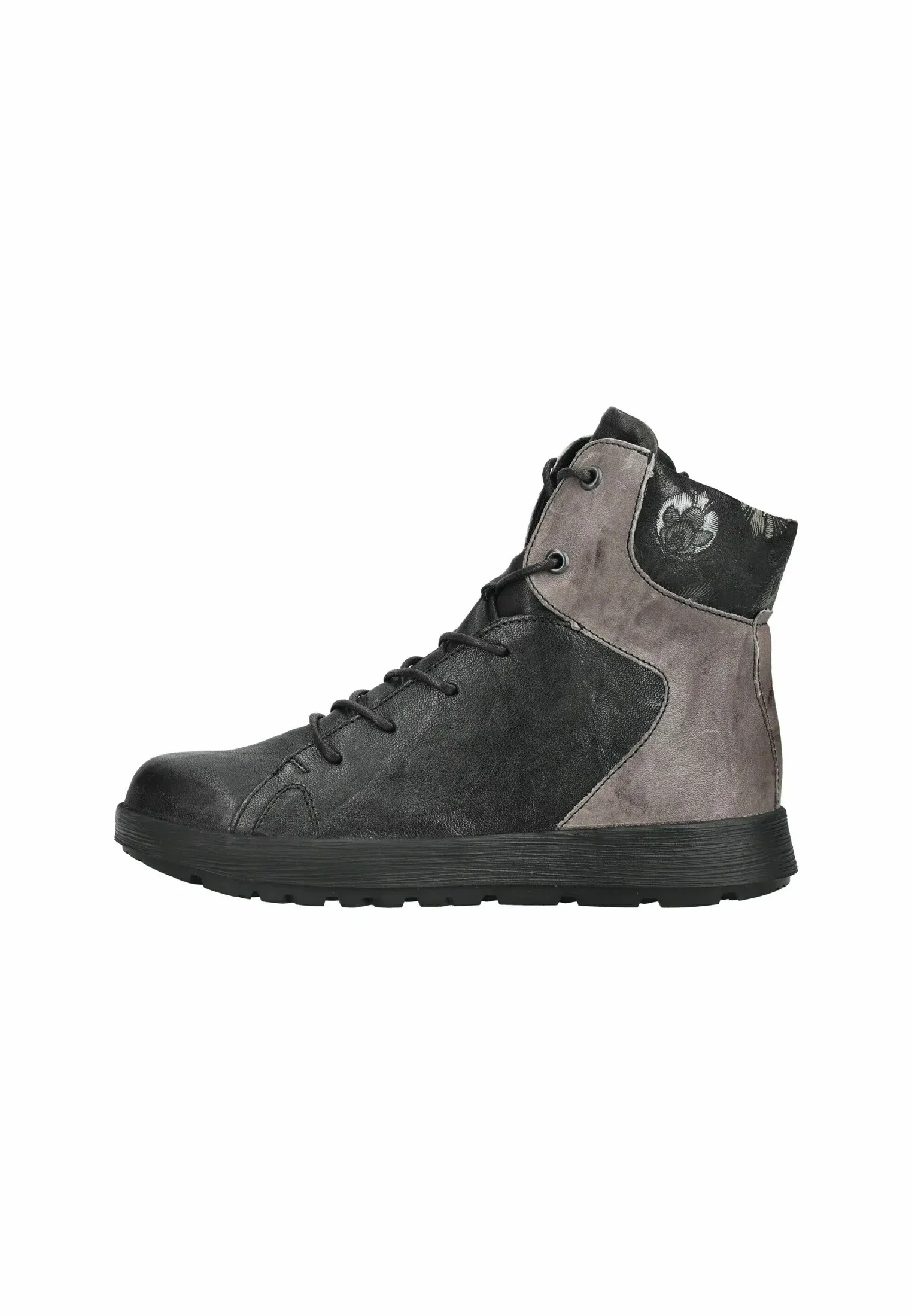 Think Stiefelette Stivaletti Stringati Schwarz Kombi