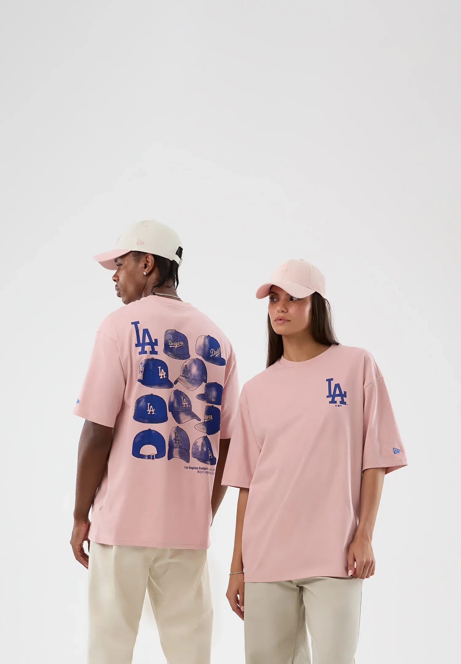 Tee-shirt graphique New Era Los Angeles Dodgers unisexe à imprimé rose