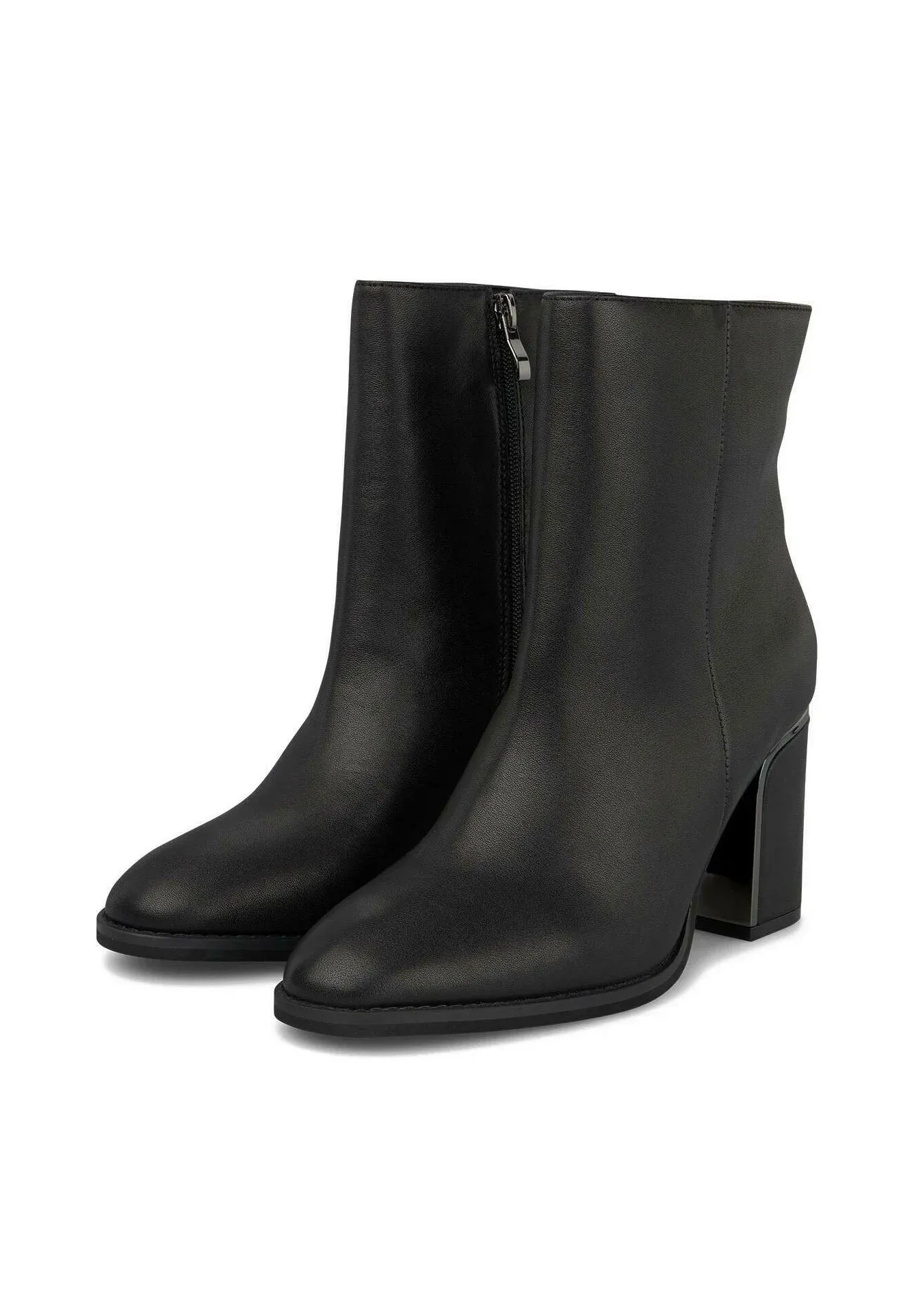 Alma En Pena Bottes à bout arrondi et fermeture à glissière Noires