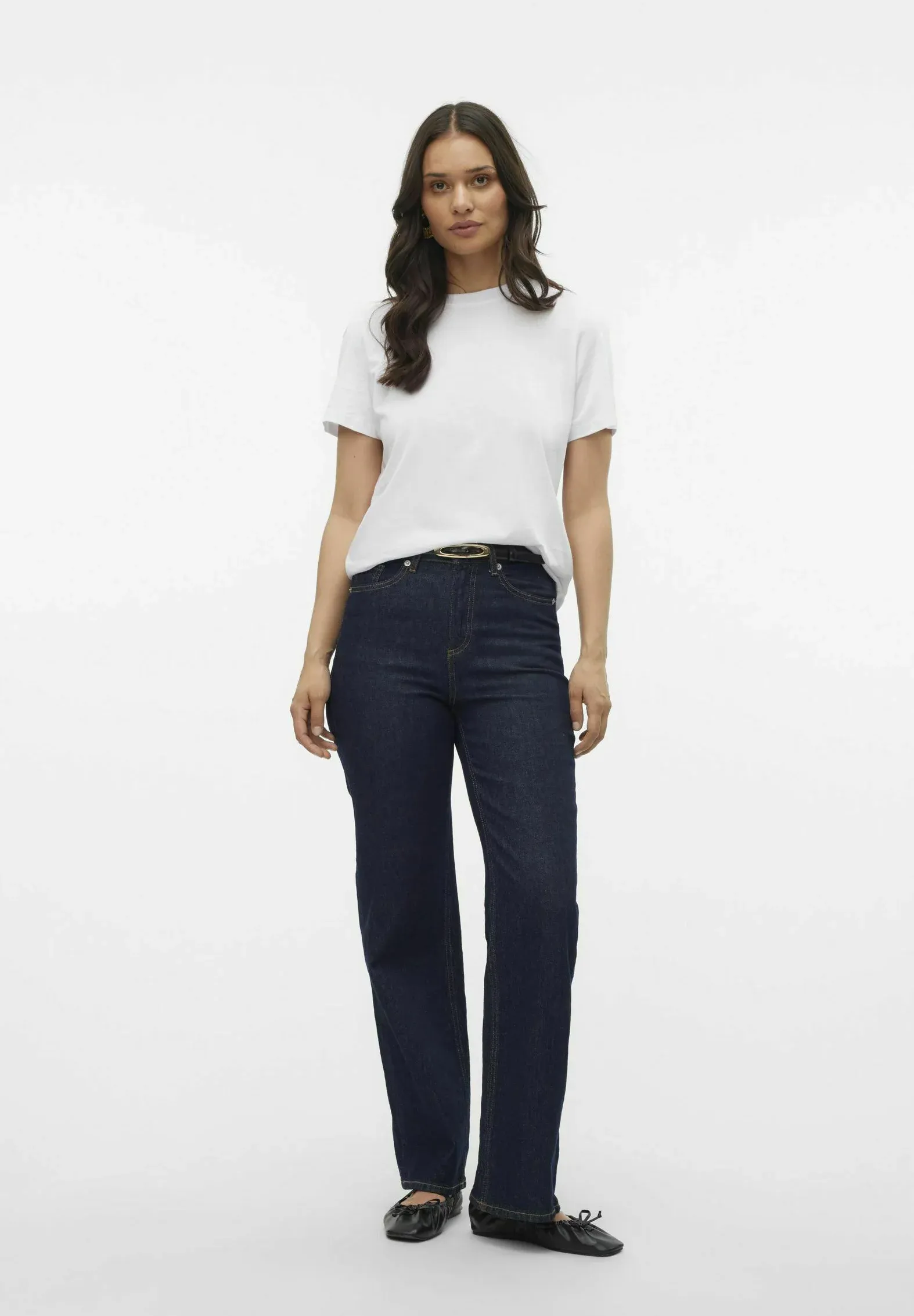 Vero Moda Vmpaulina Ga Jrs Noos T Shirt Basic Blanc vif