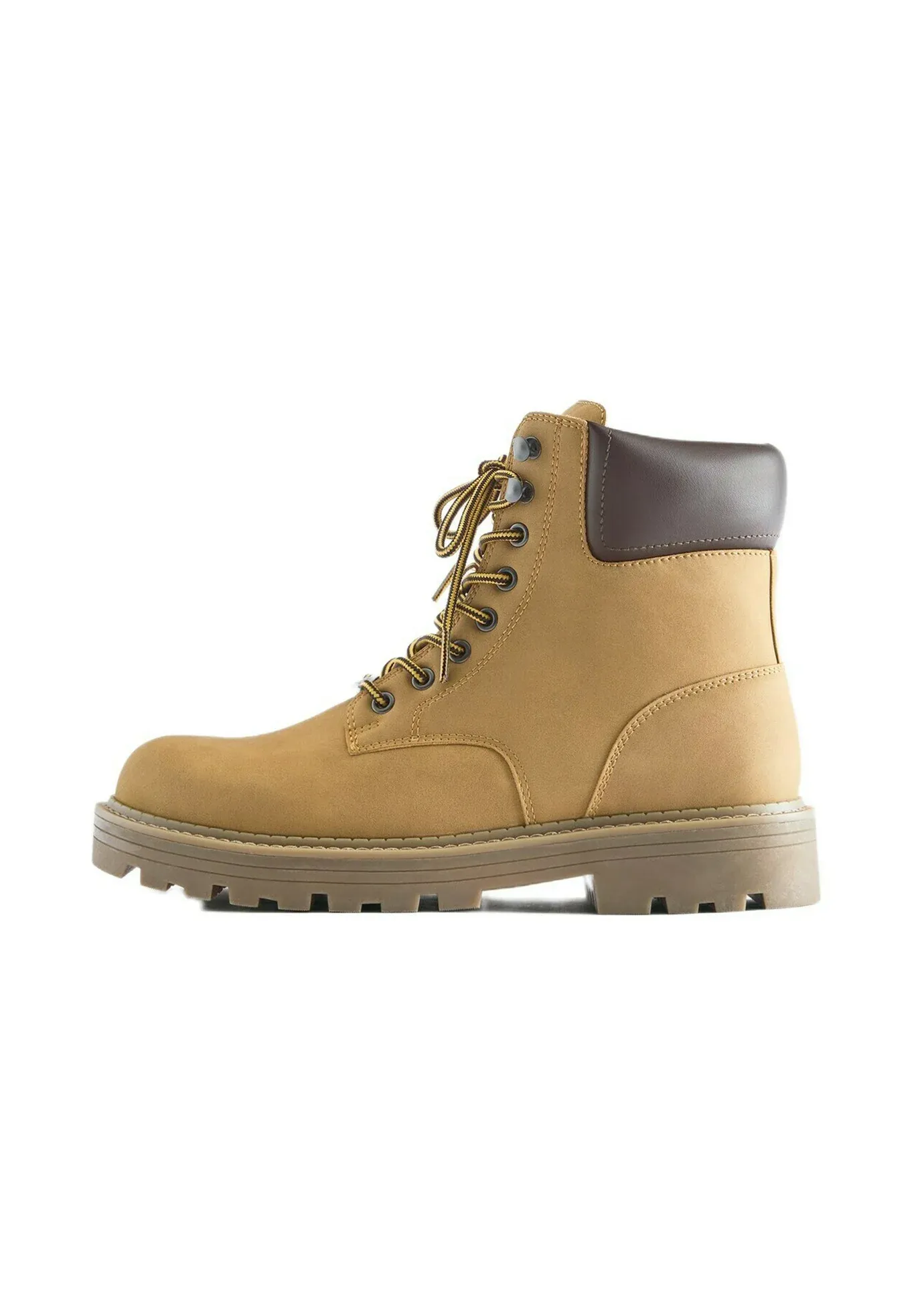Pullandbear Bottes à lacets Moutarde