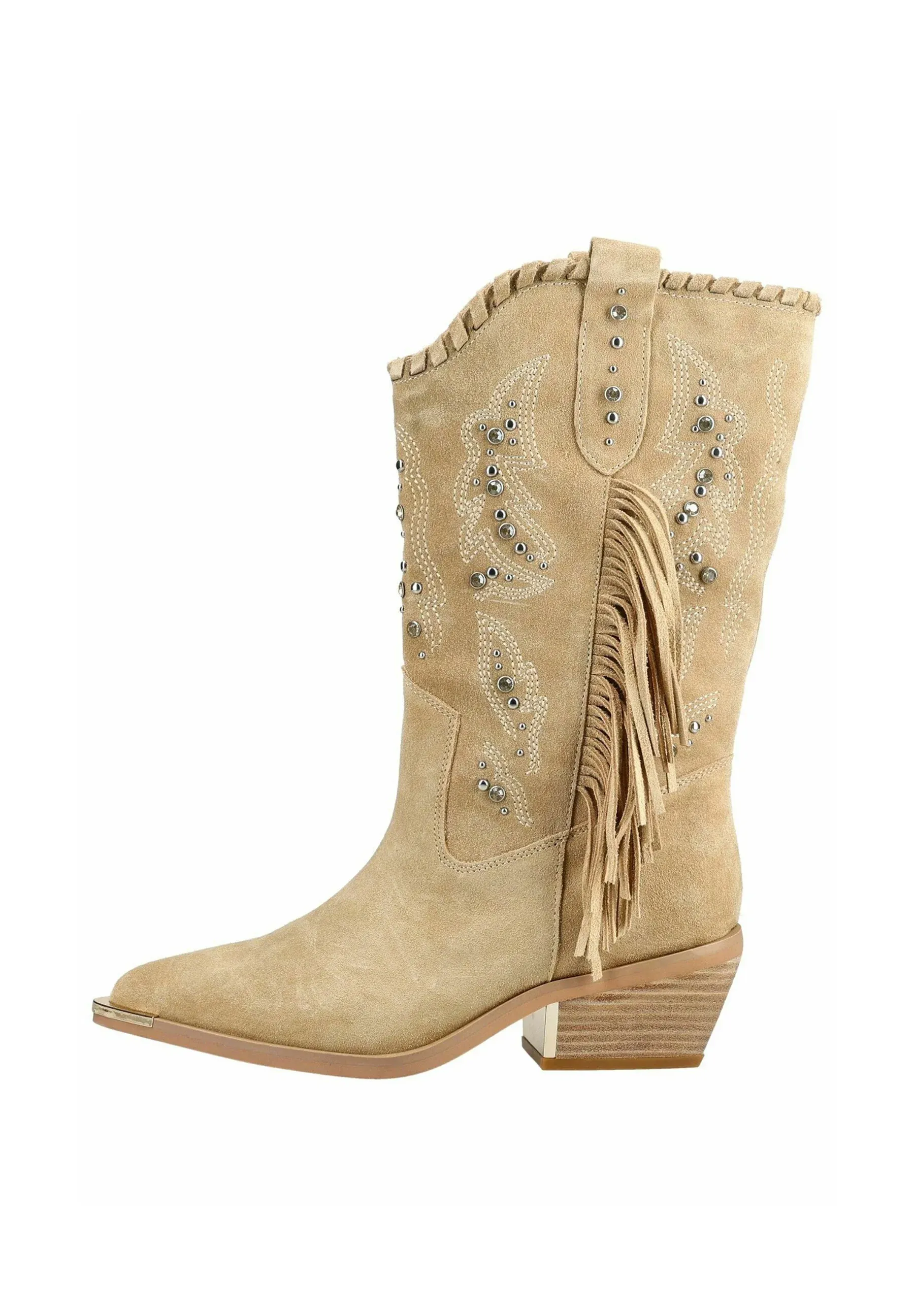 Alma En Pena Bottes texanes style biker - taupe/gris souris