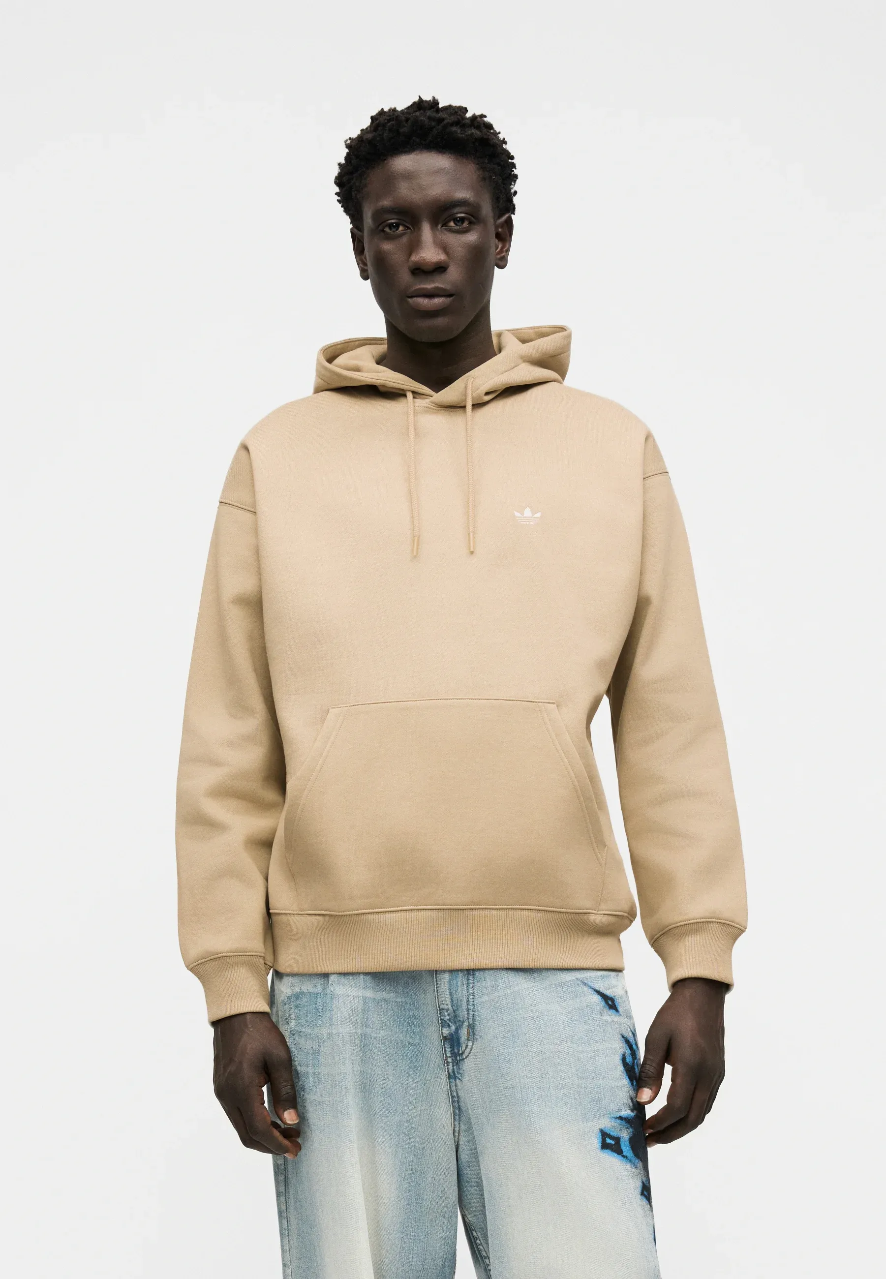 Adidas Originals Felpa à Capuche Loose Khaki Three