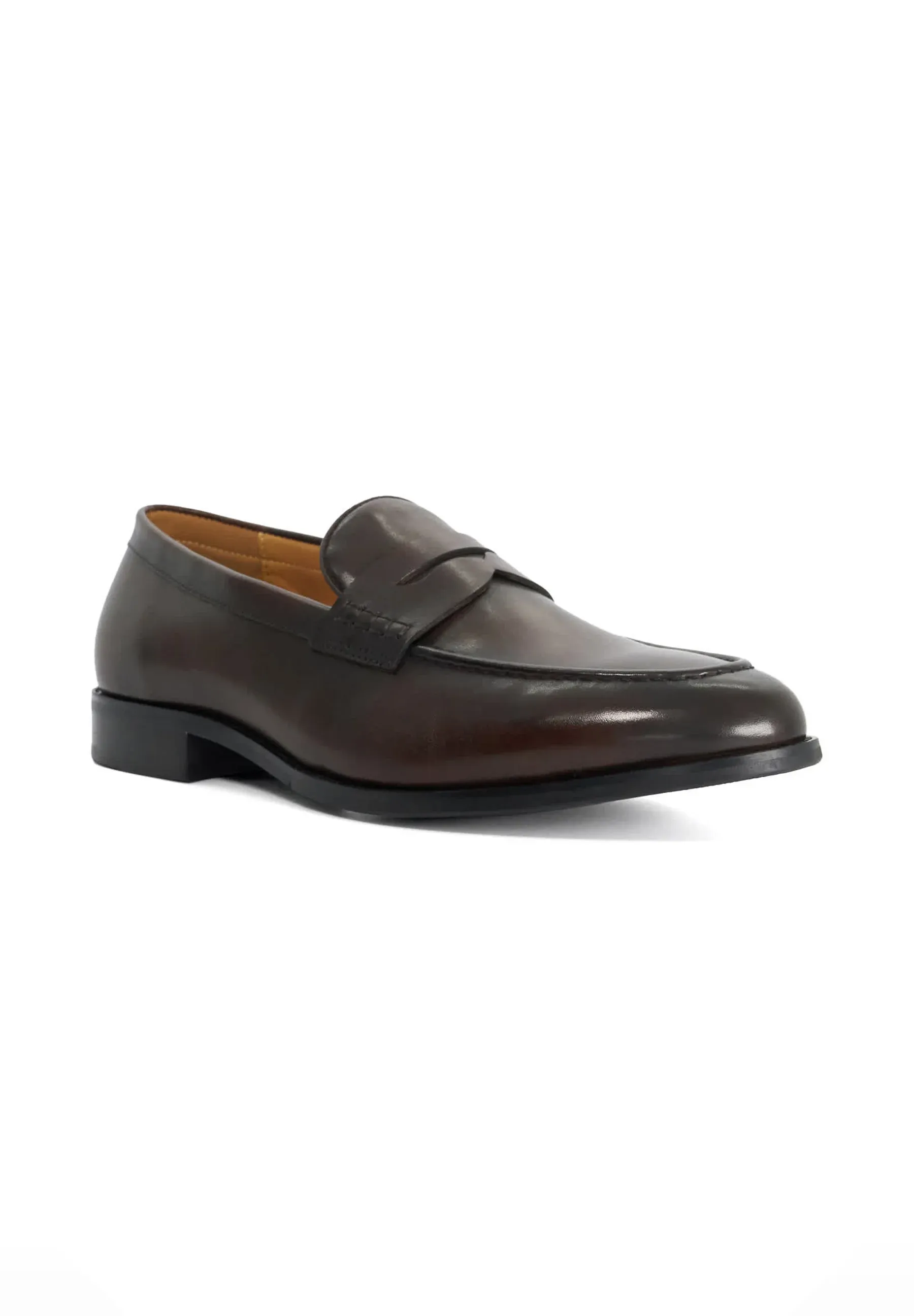 Dune London Chaussures sans lacets en cuir brun