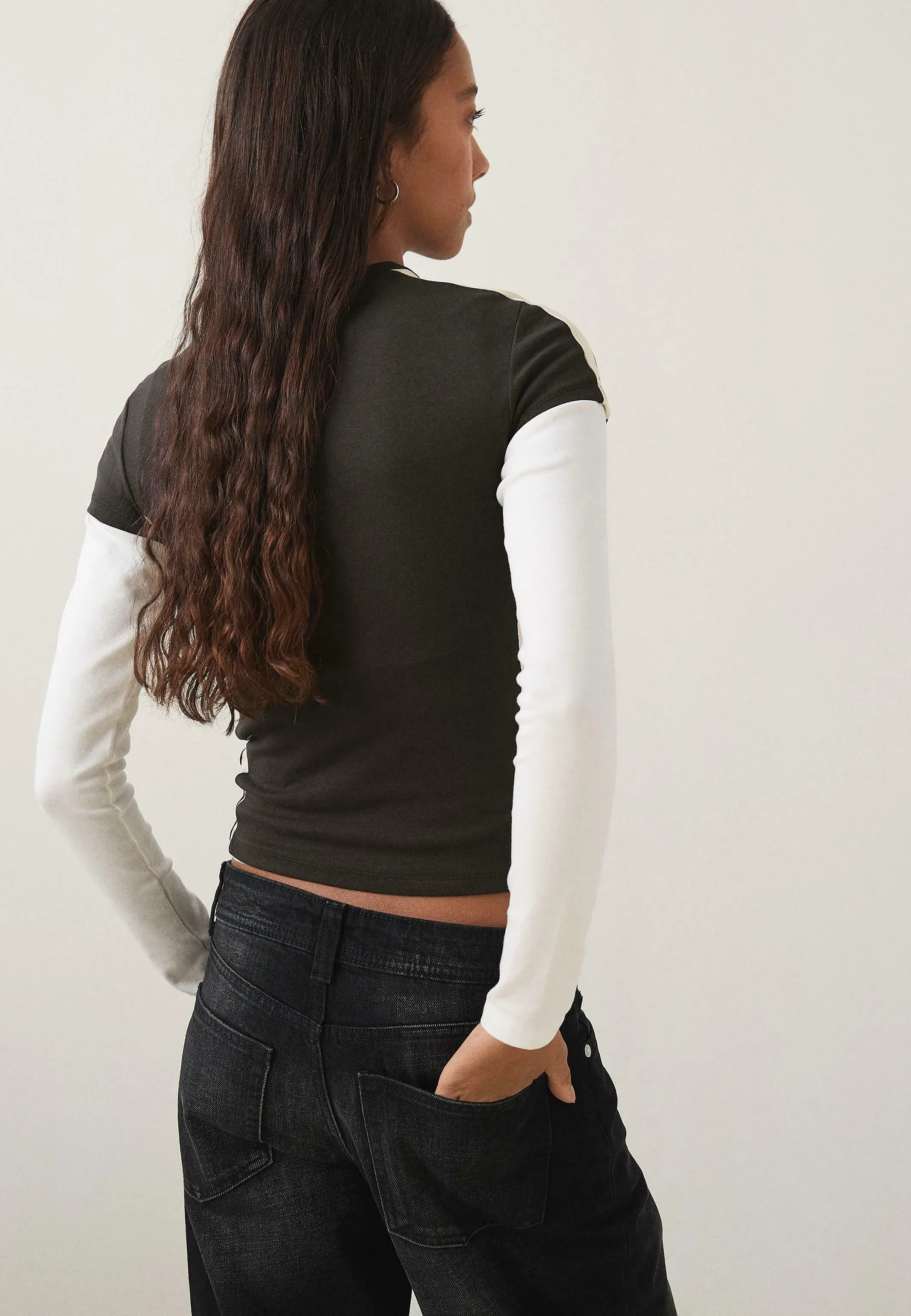 T-shirt Bershka à imprimé gris