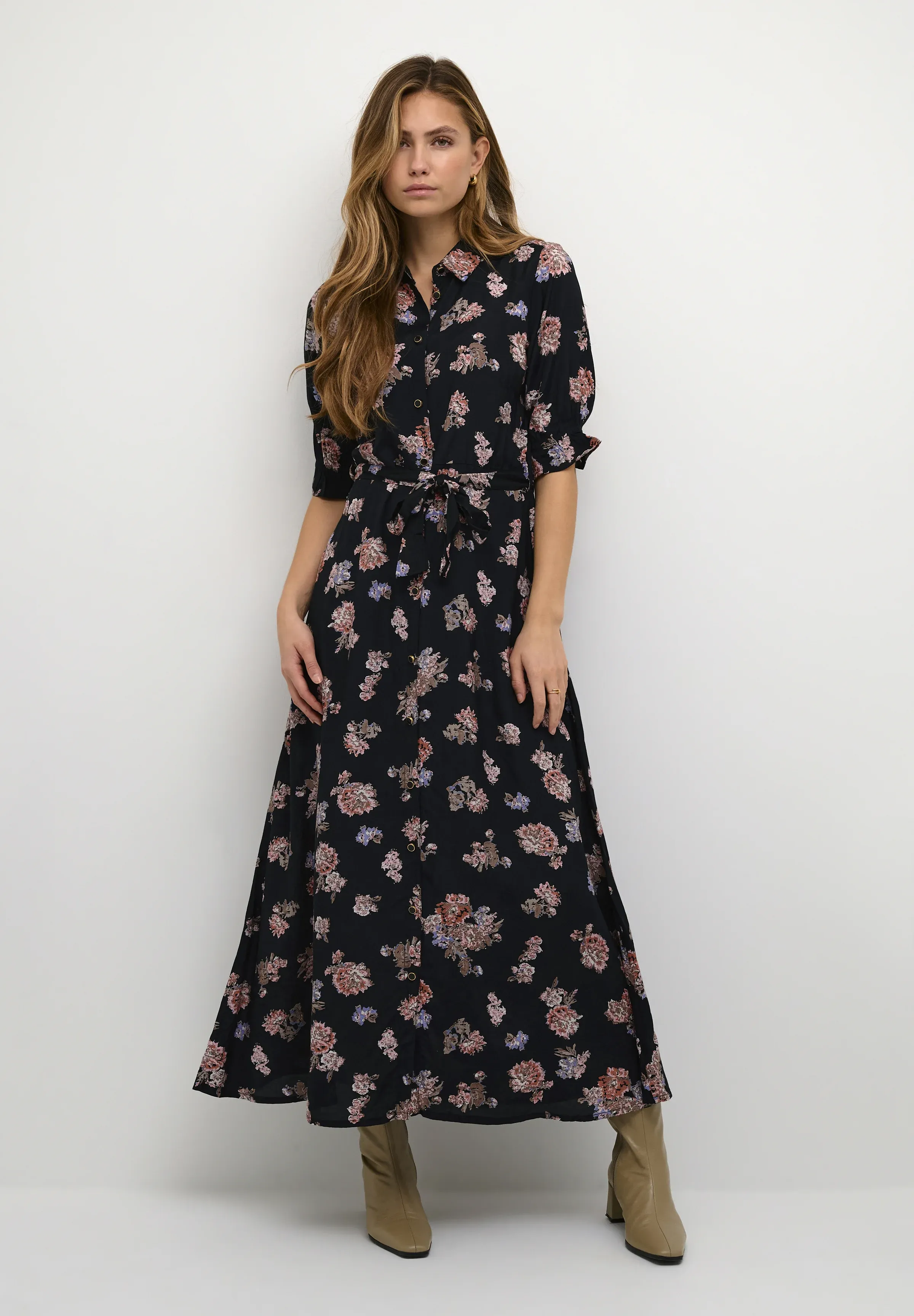 Kaffe Robe Longue Noire