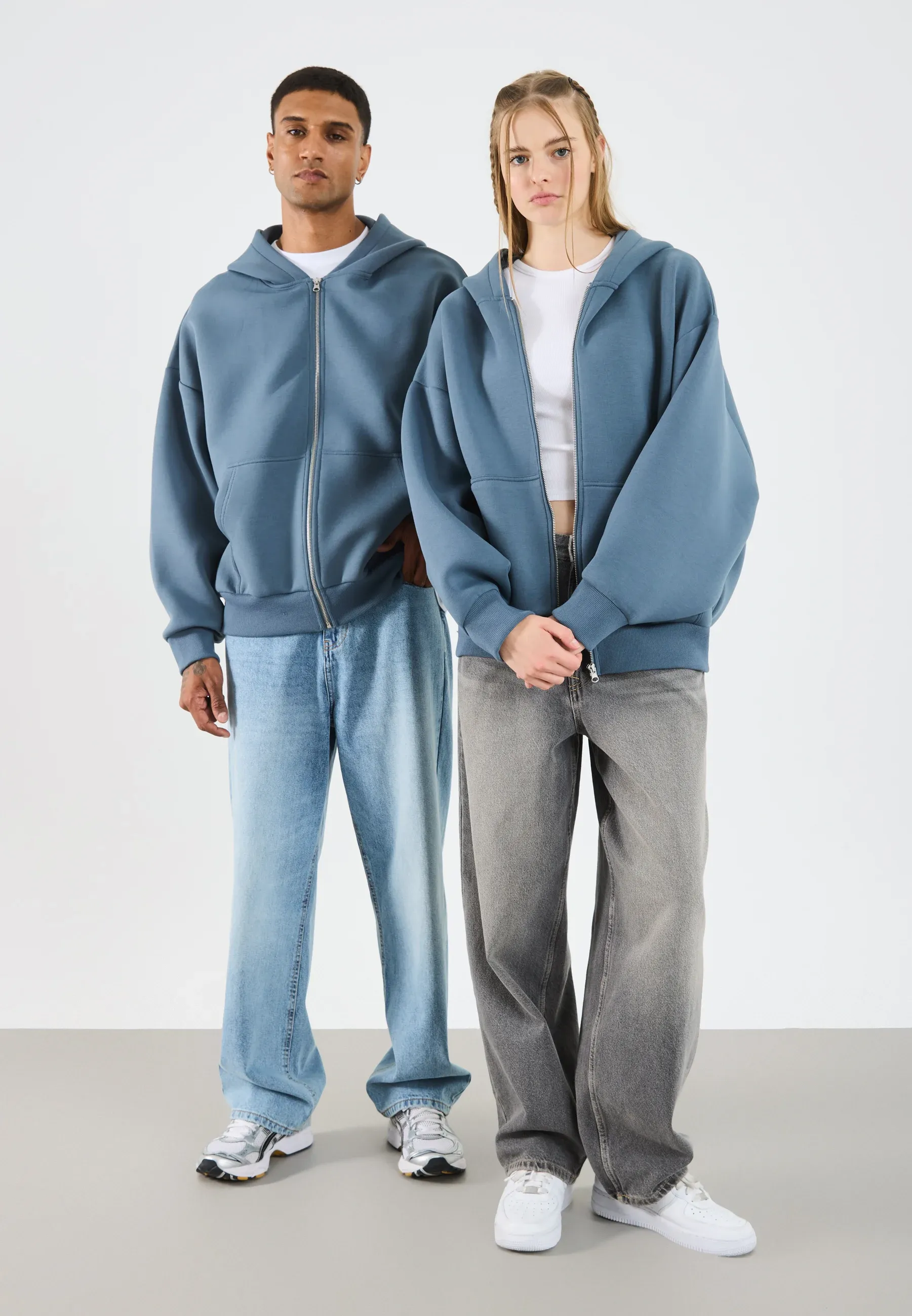 Yourturn Fleece à capuche unisexe - bleu foncé