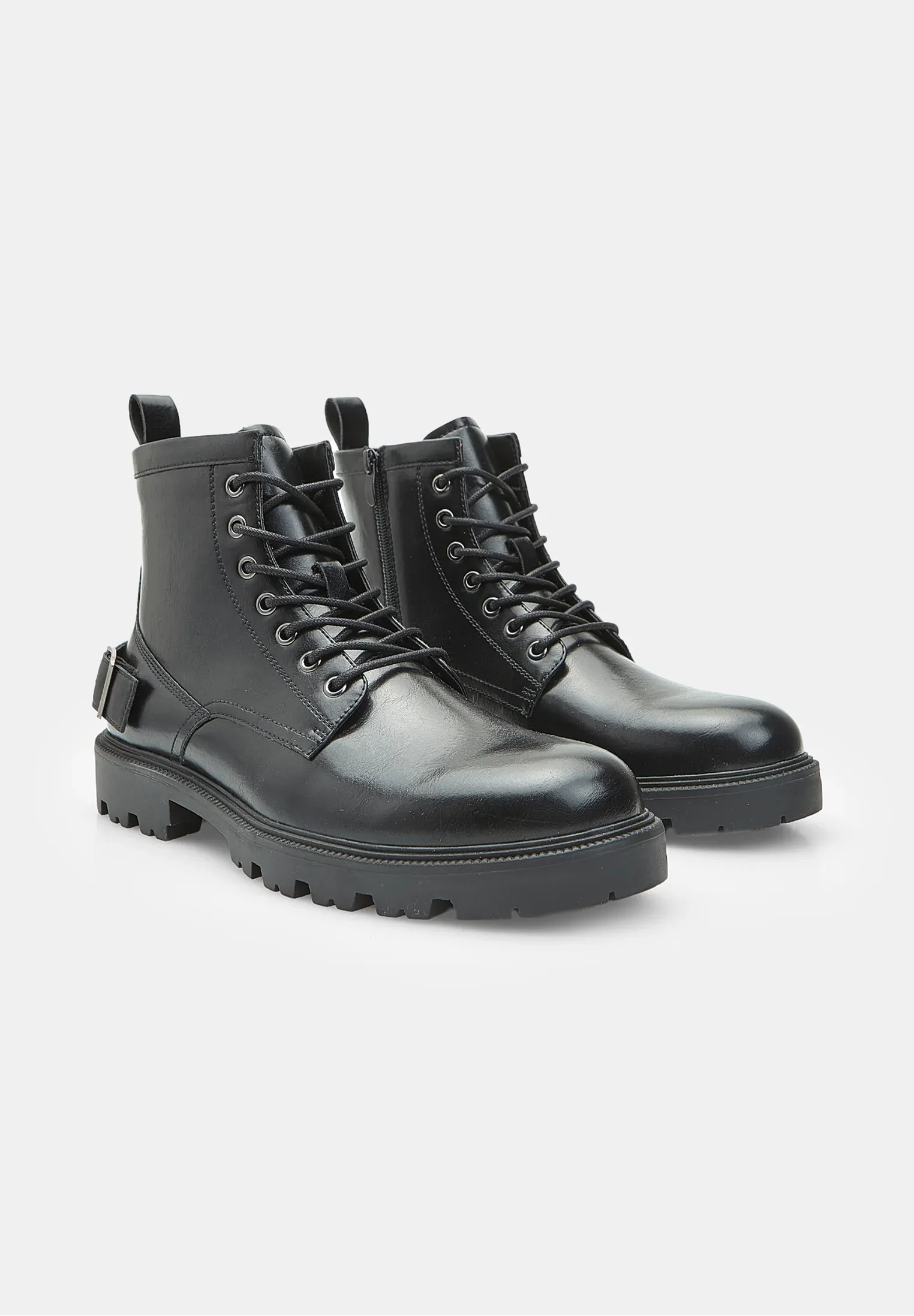 Bata Anfibi Da Fibbia Stivaletti Stringati Noir