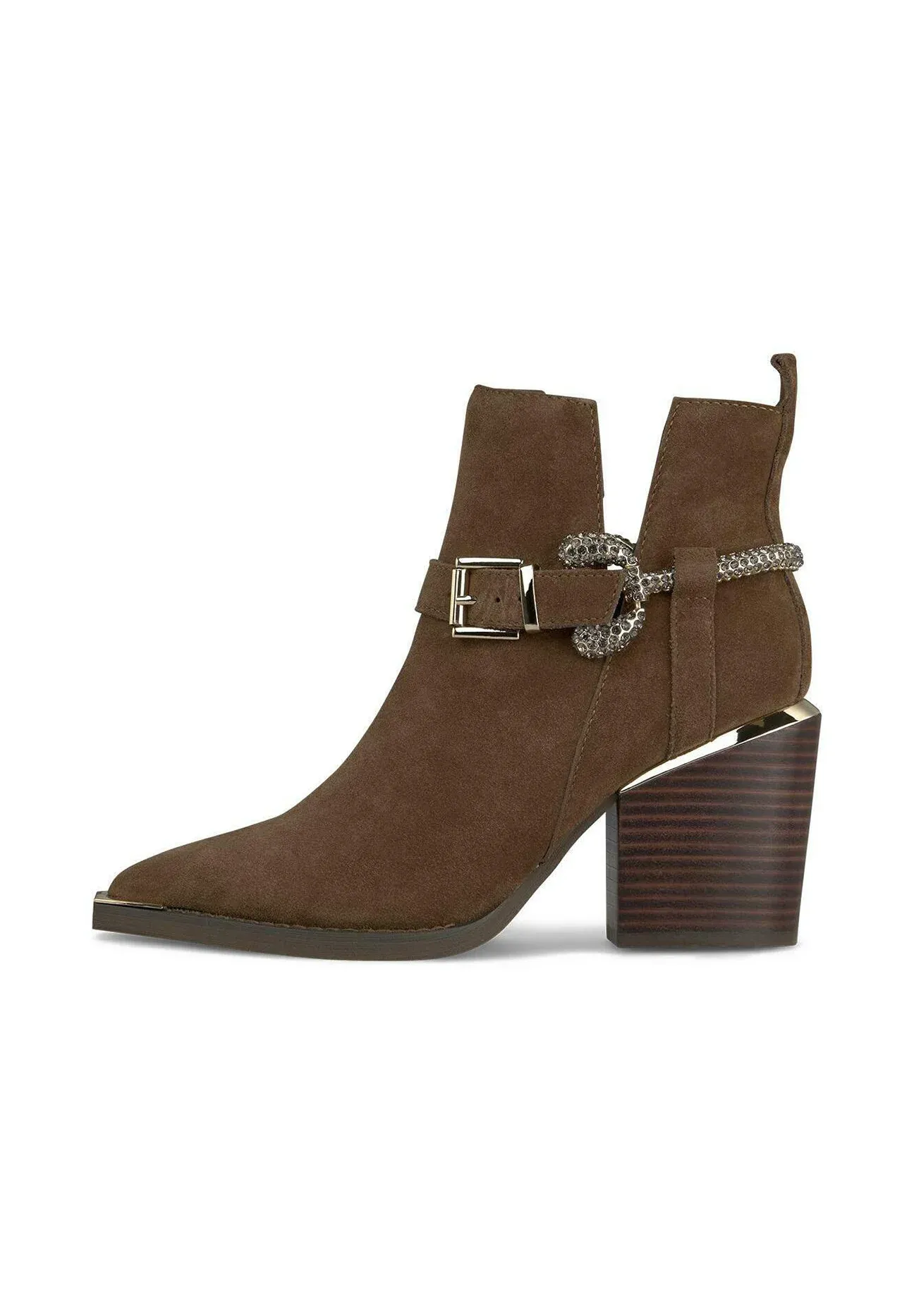 Alma En Pena Bottes Courtes à Talon Aigu et Sans Fermeture Camel