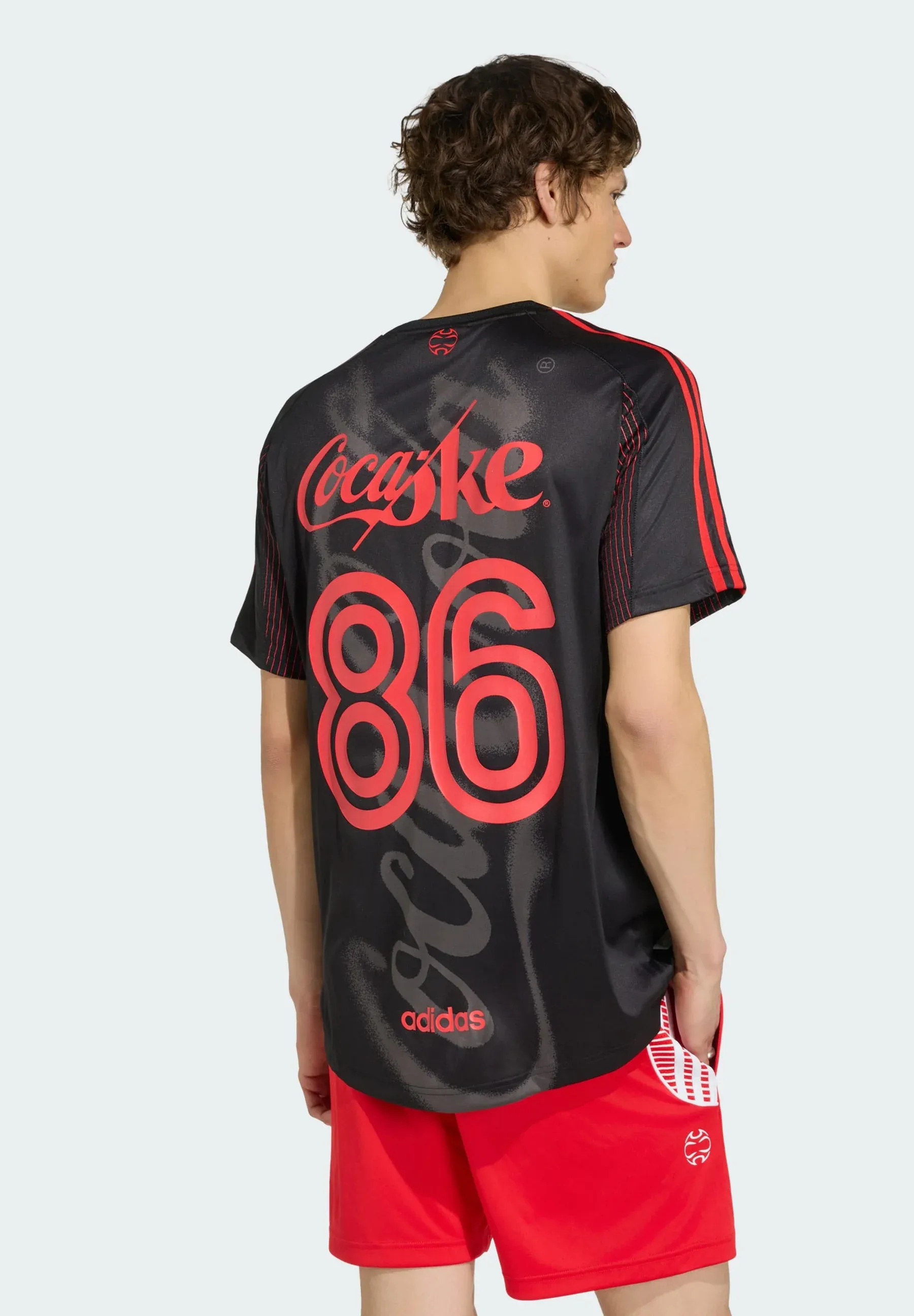 Adidas Originals Coca Cola Teamgeist 26 Jersey T Shirt Con Stampa Noir